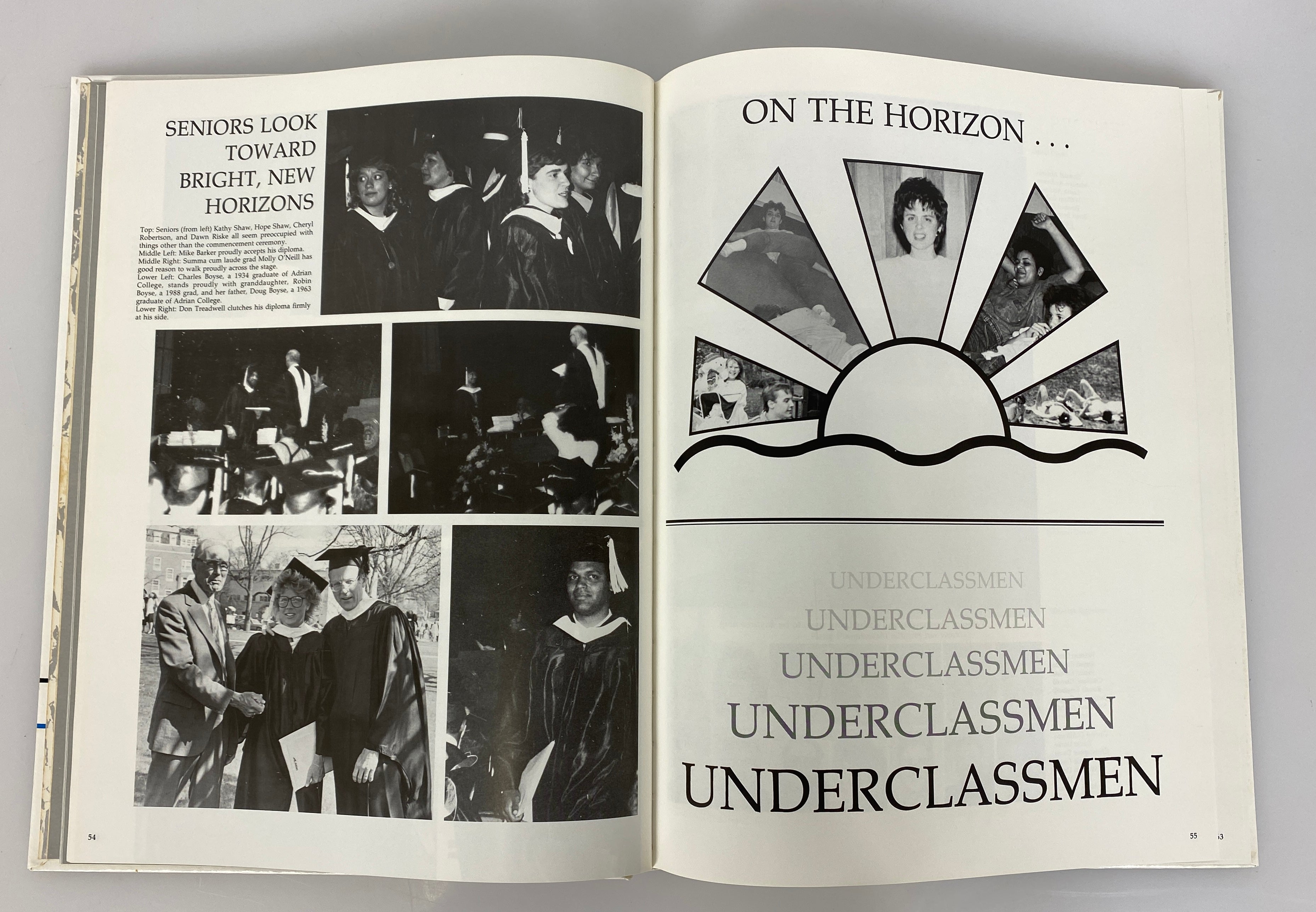 1988 Adrian College Yearbook "The Mound" Adrian Michigan HC