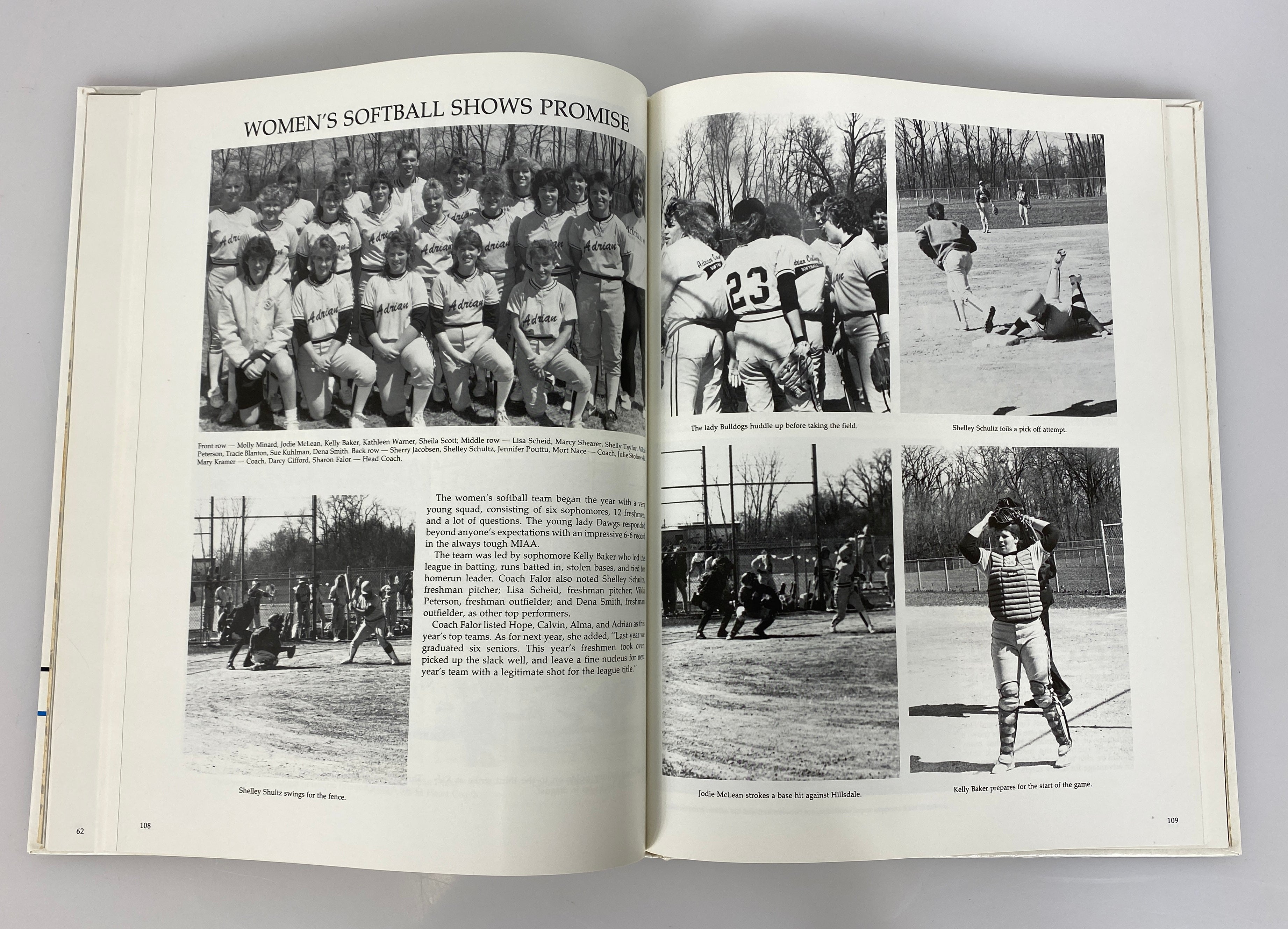 1988 Adrian College Yearbook "The Mound" Adrian Michigan HC