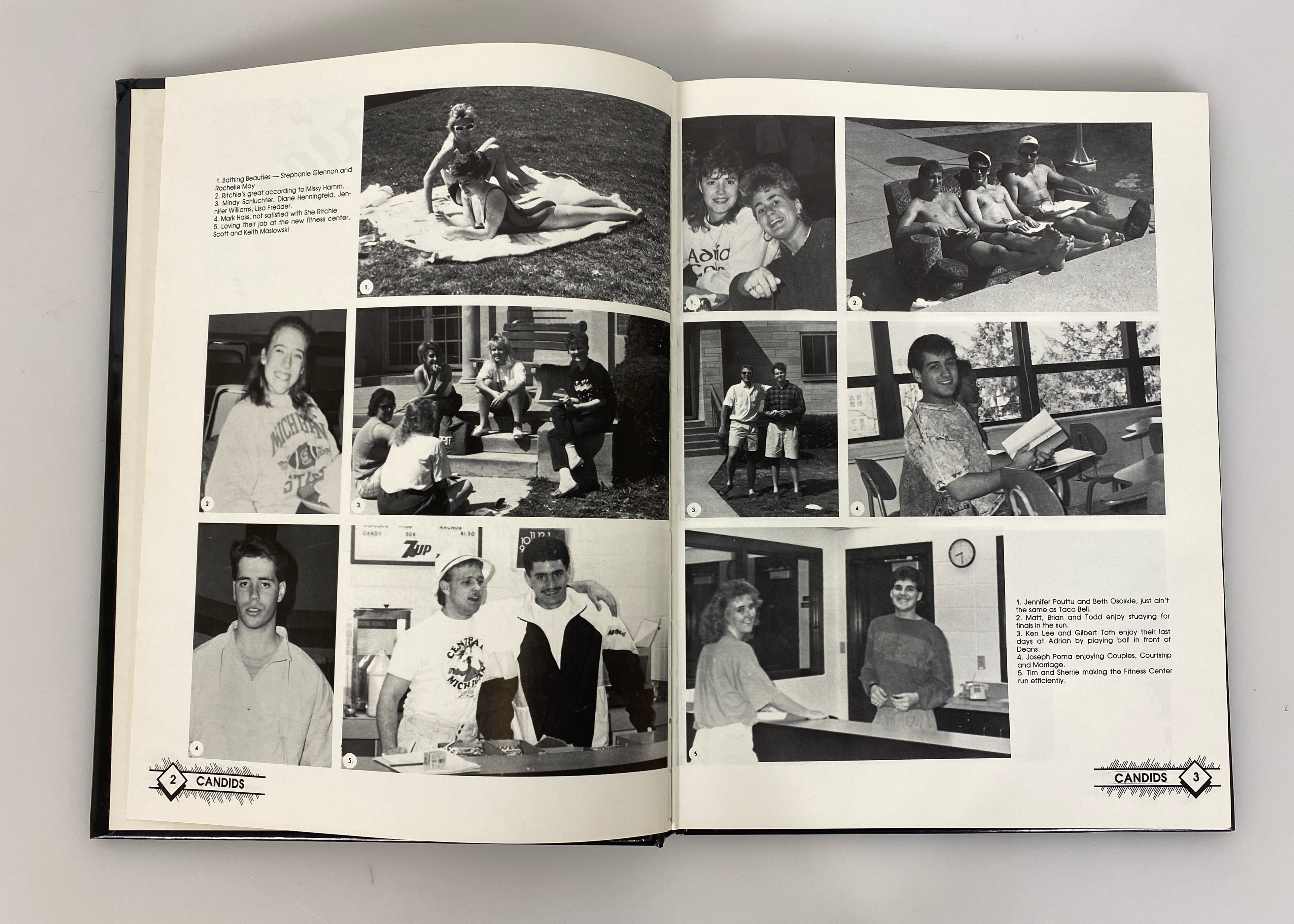 1990 Adrian College Yearbook Adrian Michigan HC