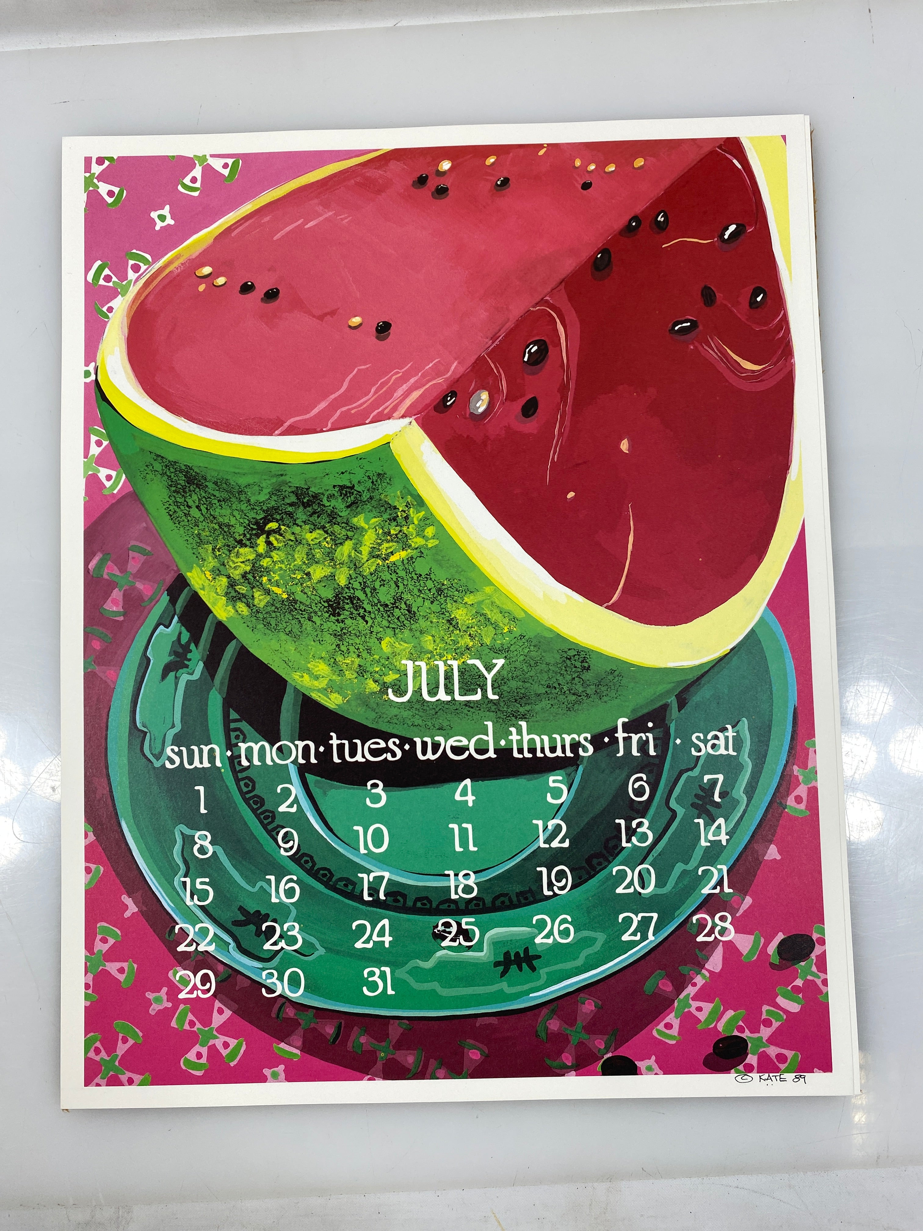 1990 Calendar Posters by Kate Libby