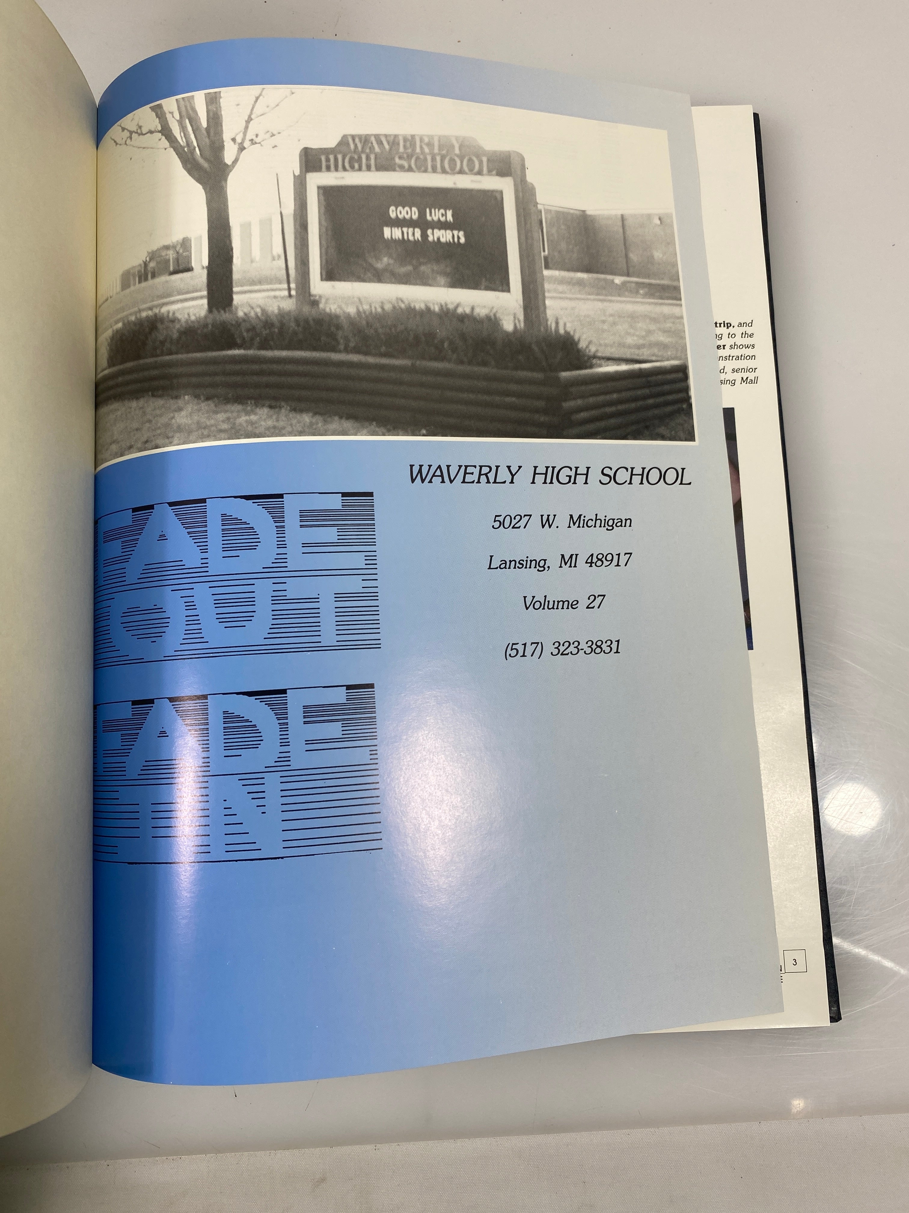 1990 "Iliad" Waverly High School Yearbook Lansing, MI HC