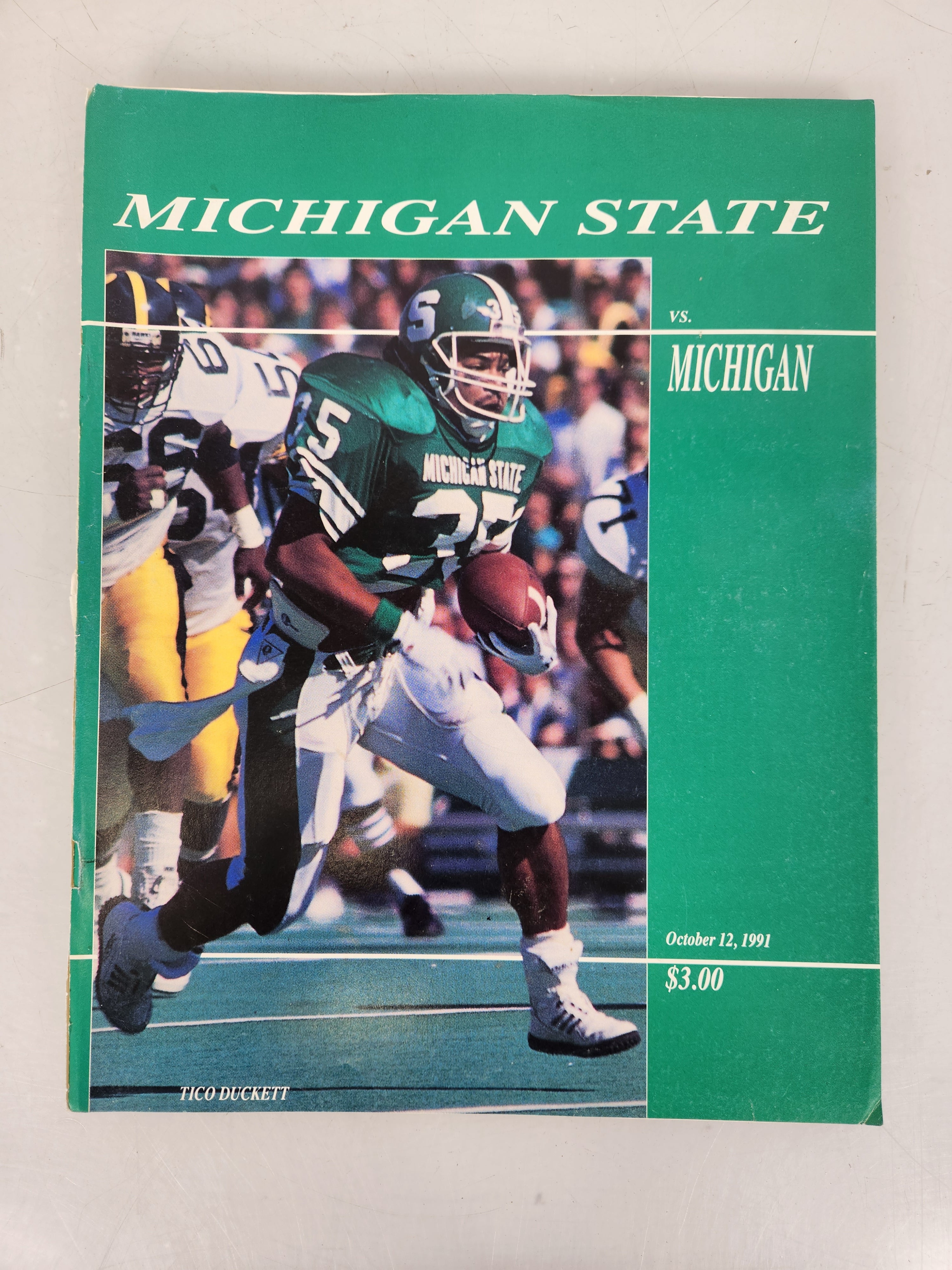 1991 Michigan State vs Michigan Football Program Tico Duckett
