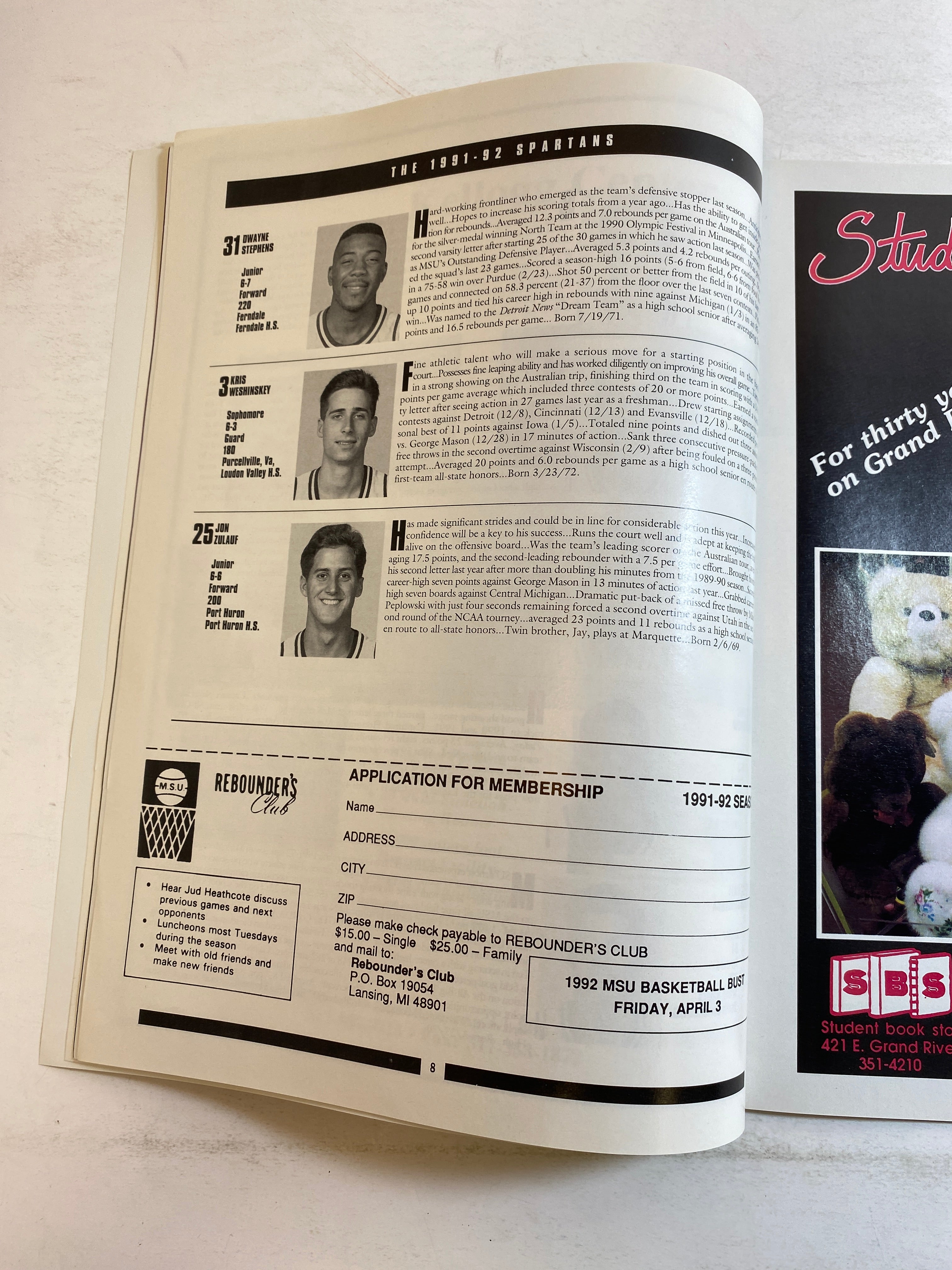 1991 Michigan State Vs Nebraska Basketball Program