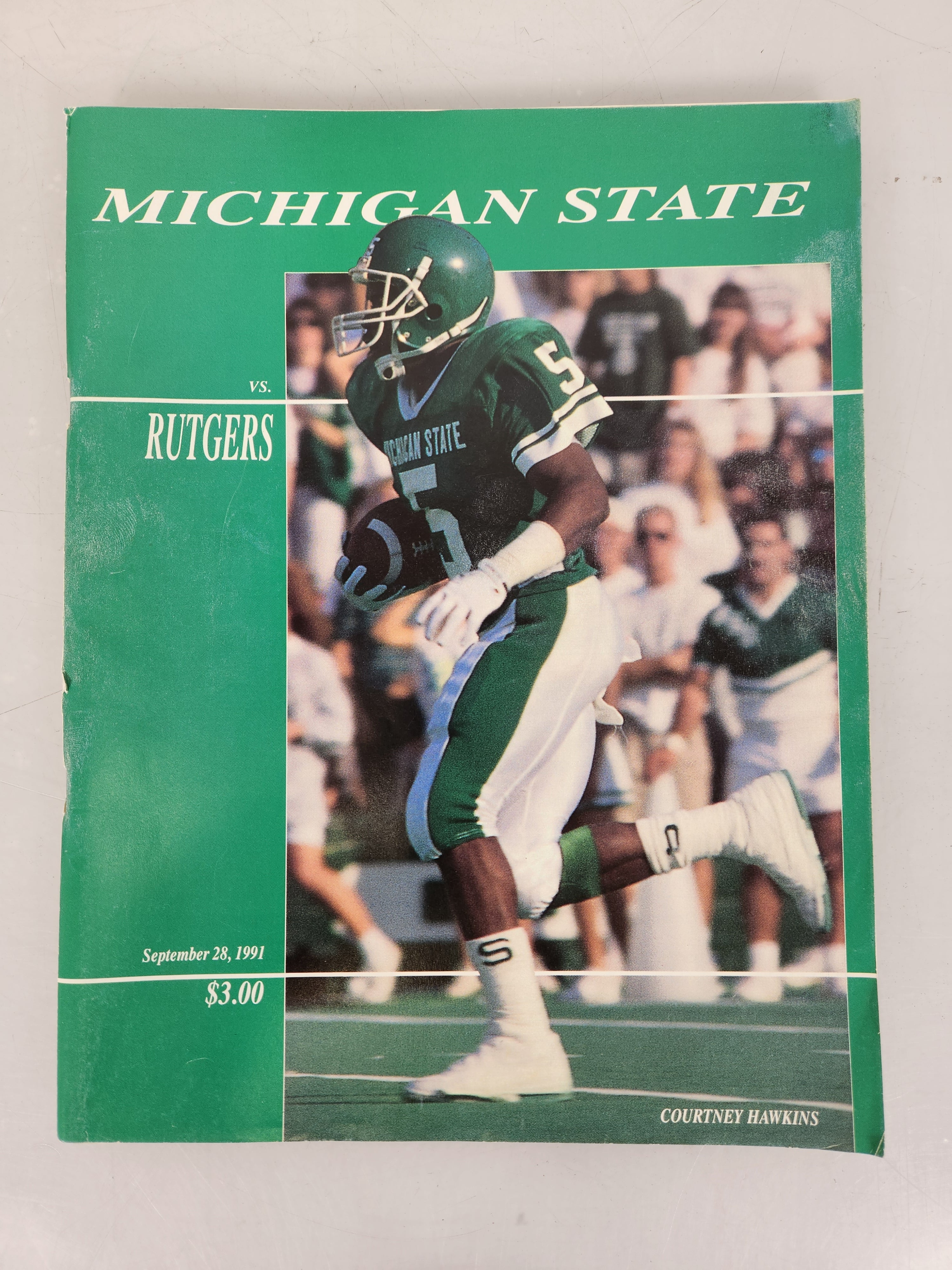 1991 Michigan State vs Rutgers Football Program Courtney Hawkins