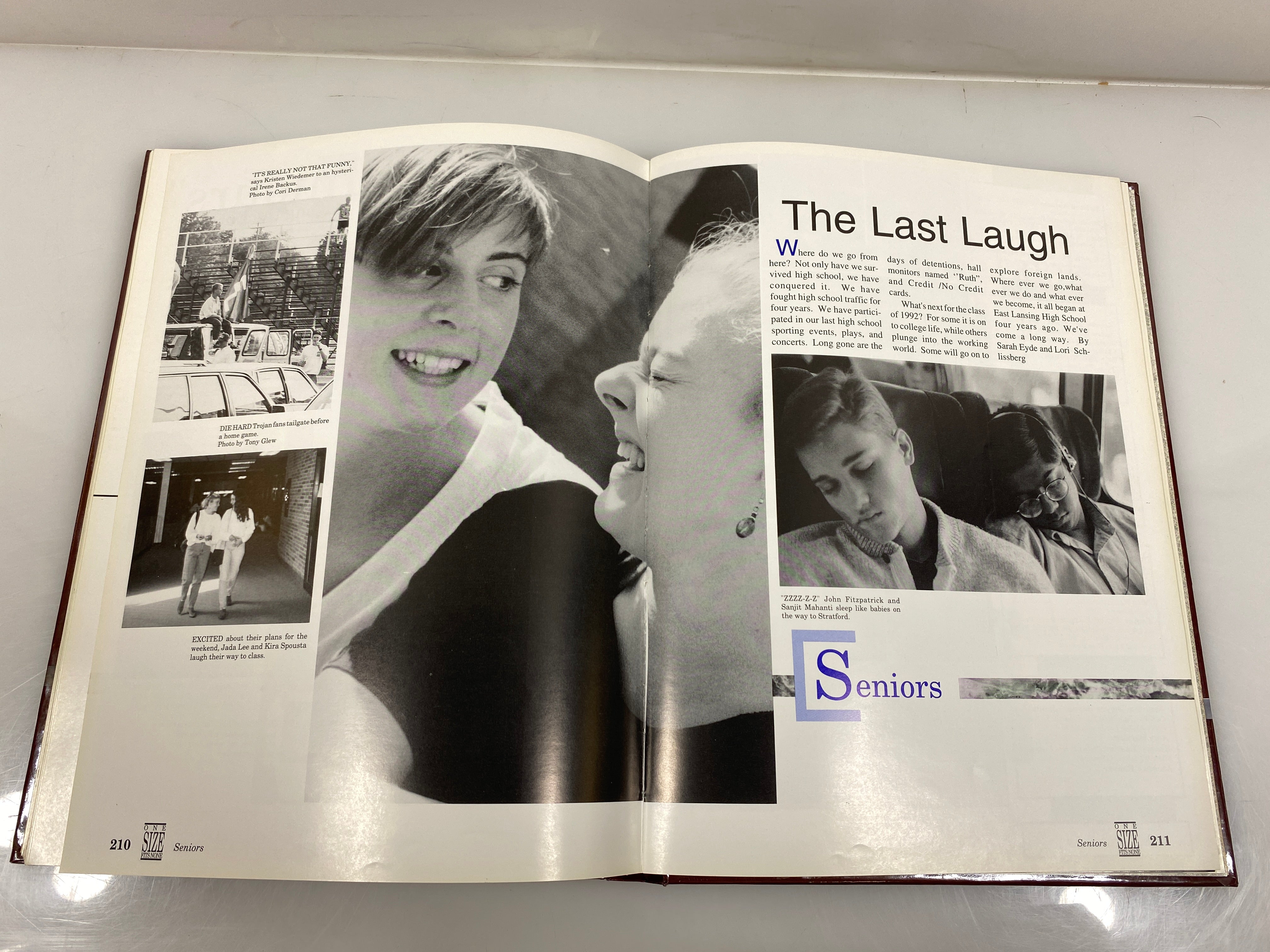 1992 "Ceniad" East Lansing High School Yearbook East Lansing, MI HC