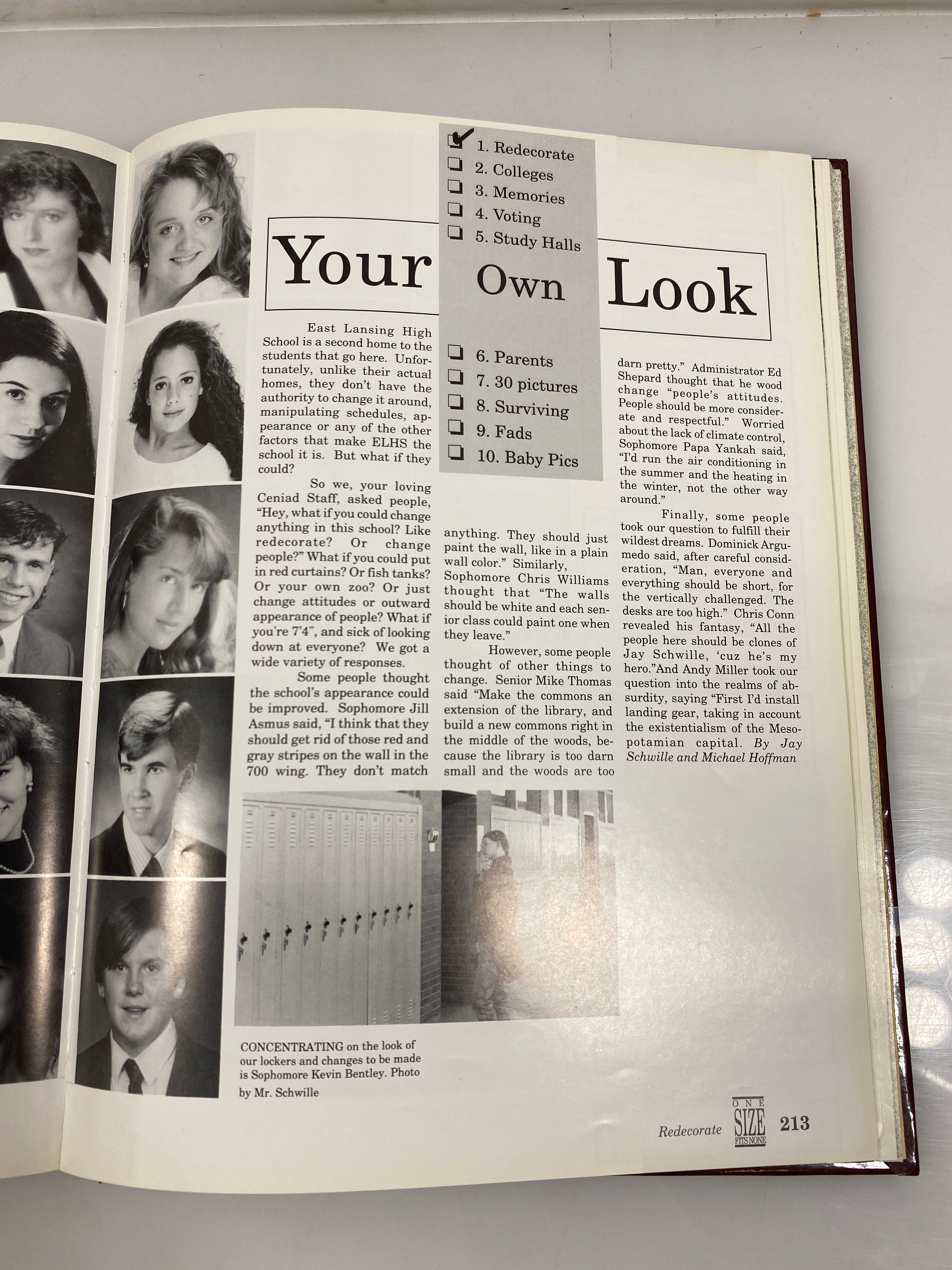 1992 "Ceniad" East Lansing High School Yearbook East Lansing, MI HC