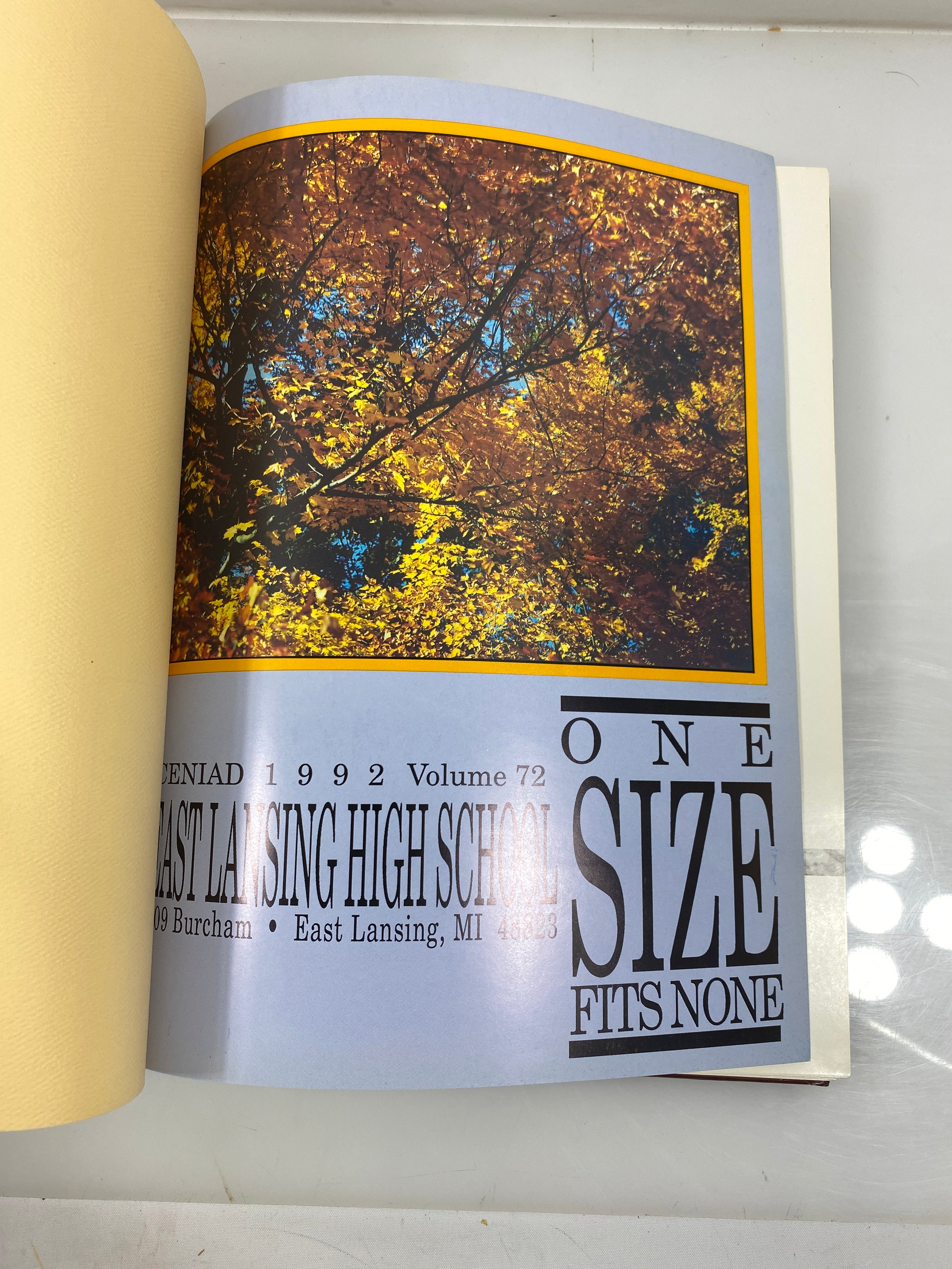 1992 "Ceniad" East Lansing High School Yearbook East Lansing, MI HC