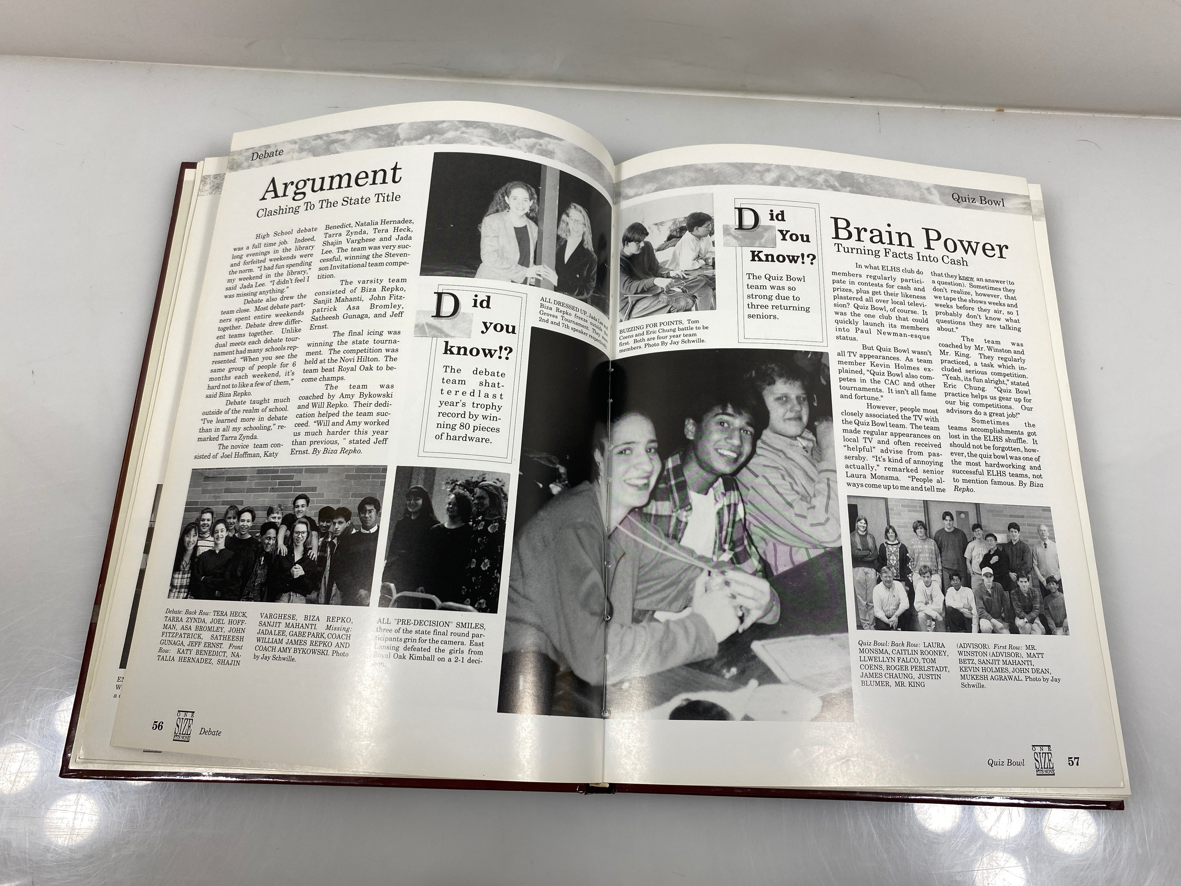 1992 "Ceniad" East Lansing High School Yearbook East Lansing, MI HC