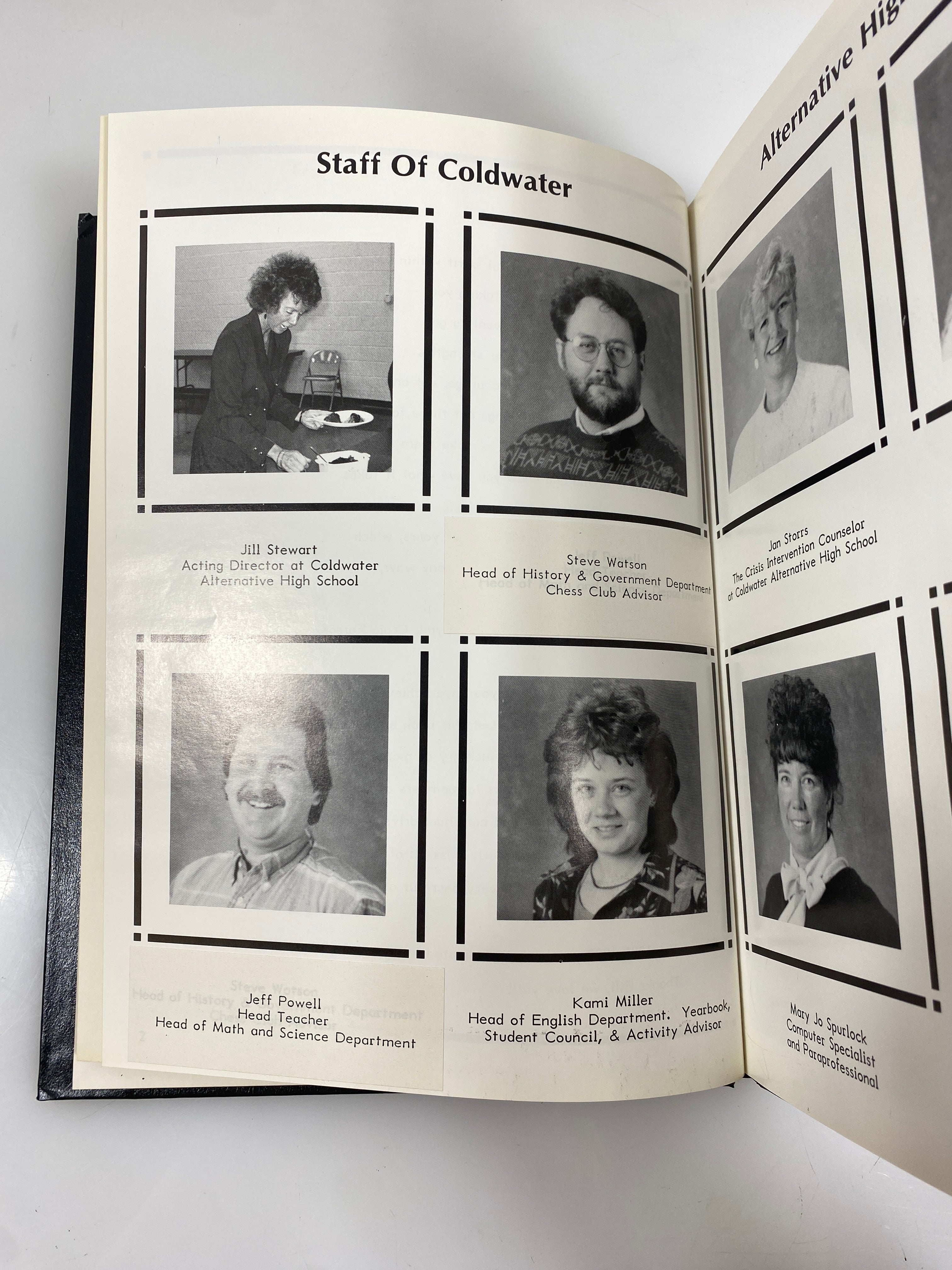 1992 Coldwater Alternative High School Yearbook Coldwater Michigan HC