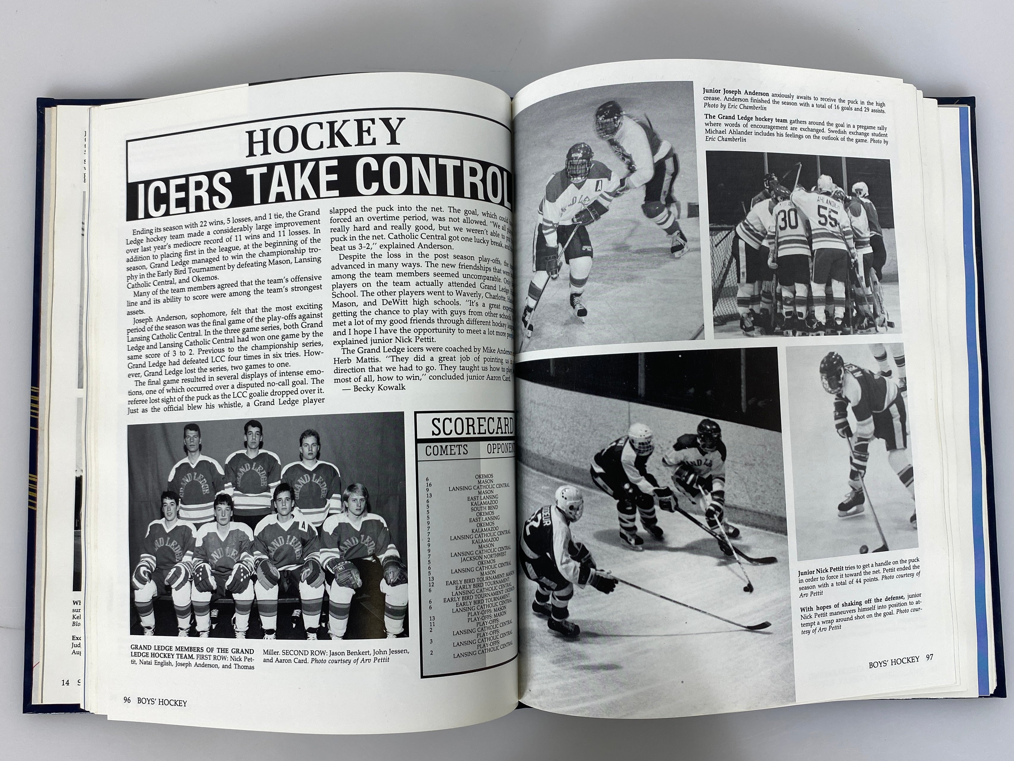 1992 Grand Ledge High School Yearbook Grand Ledge Michigan HC