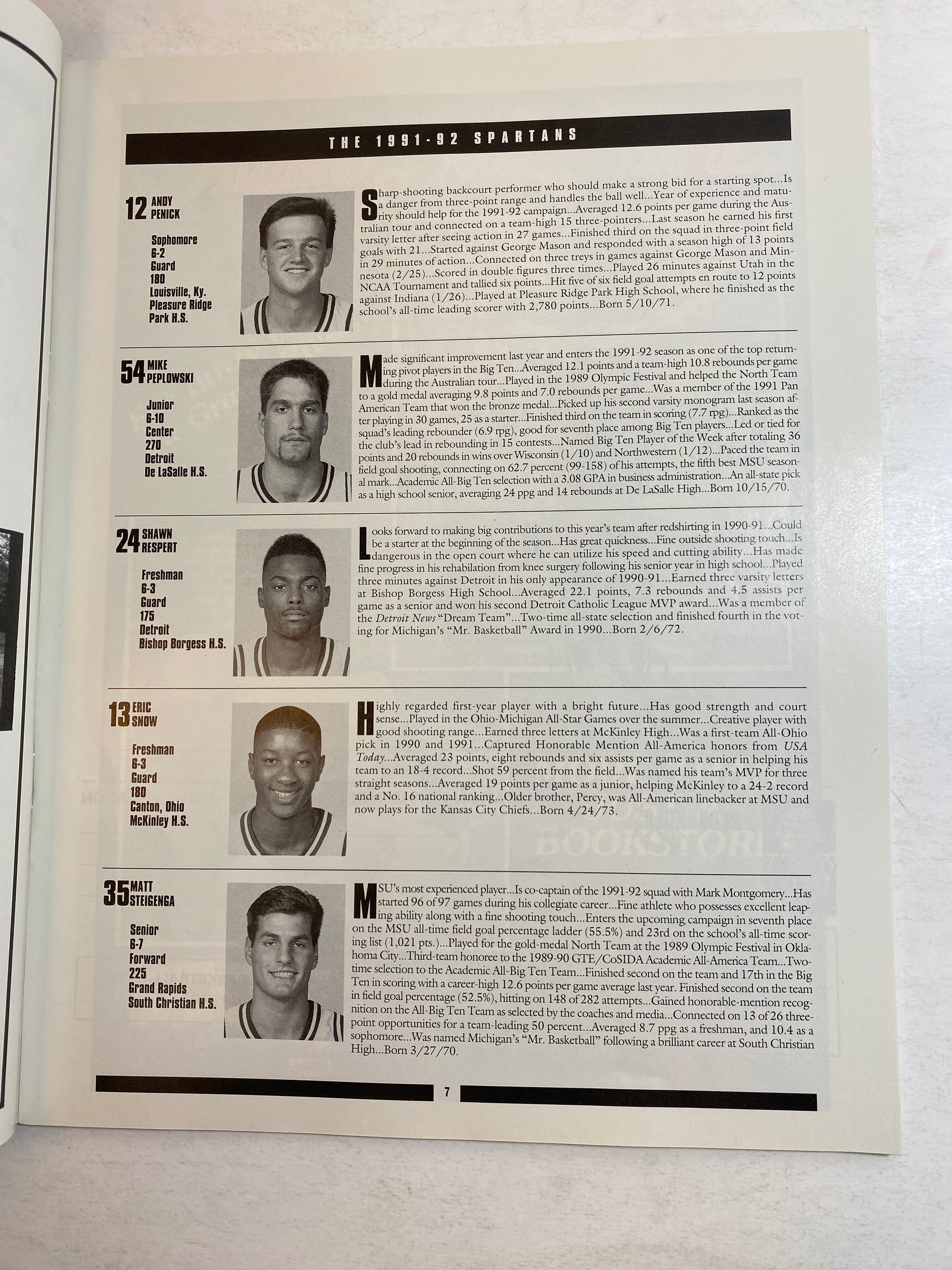 1992 Michigan State Vs Illinois Basketball Program