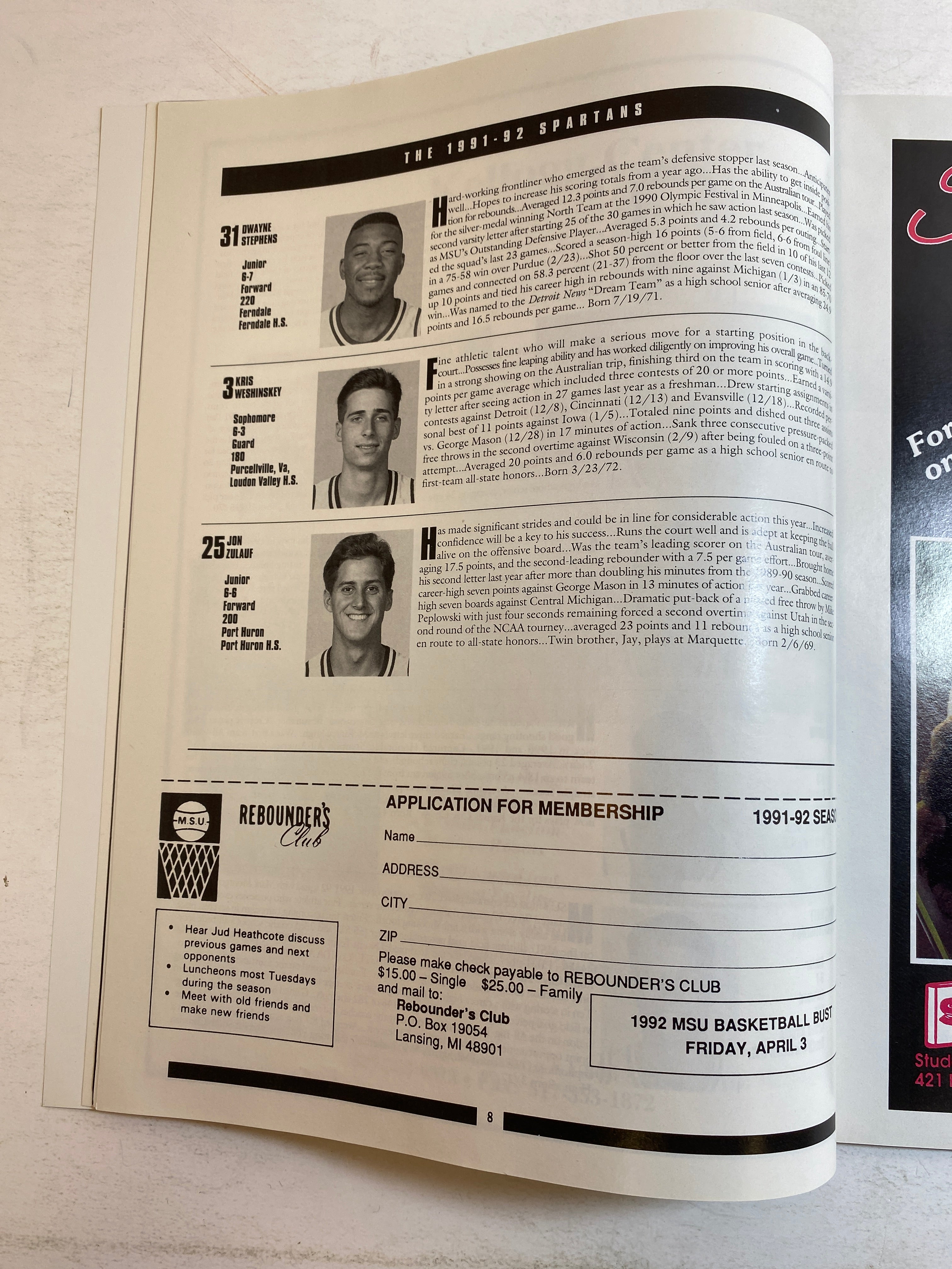 1992 Michigan State Vs Illinois Basketball Program