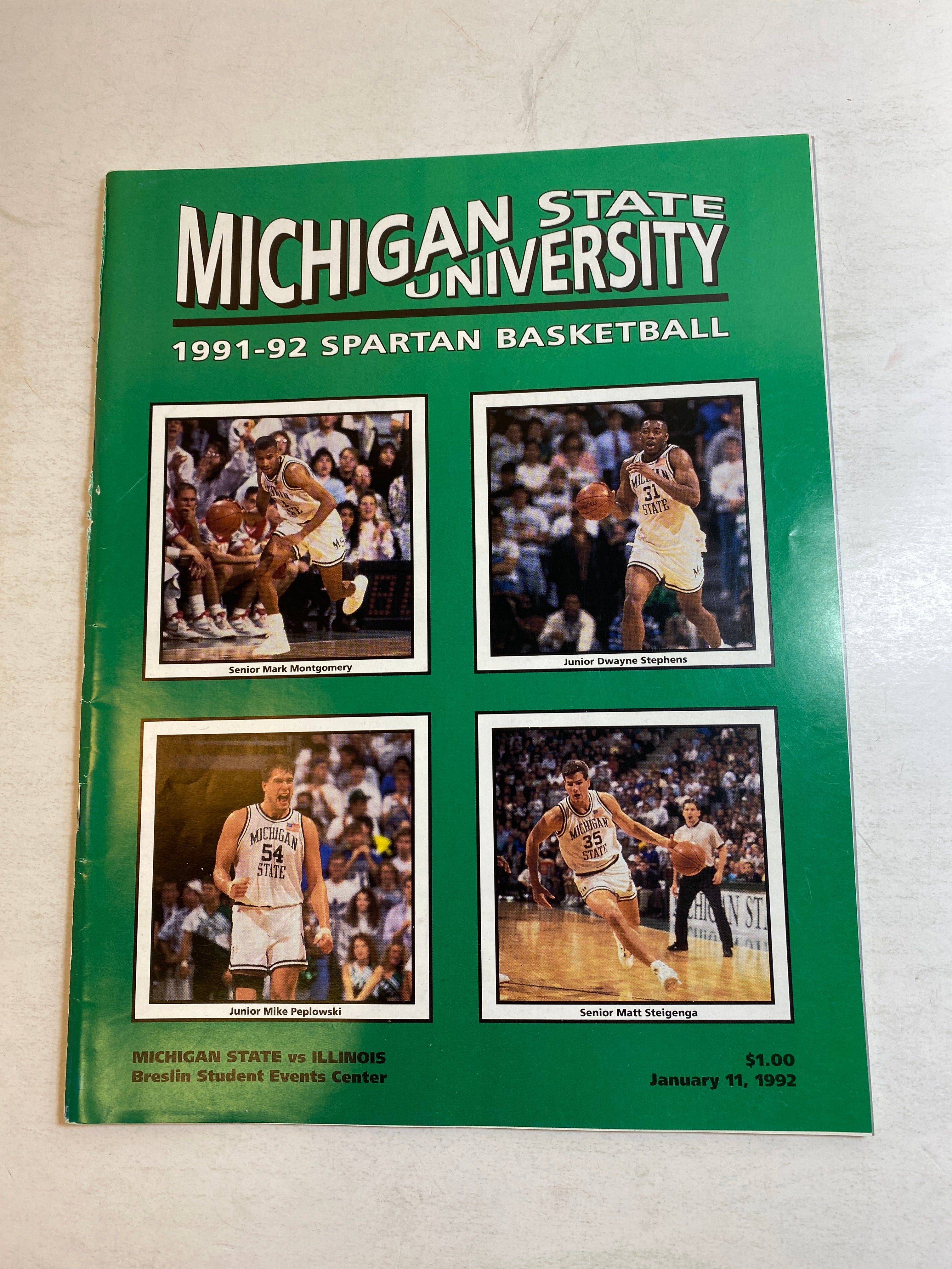 1992 Michigan State Vs Illinois Basketball Program