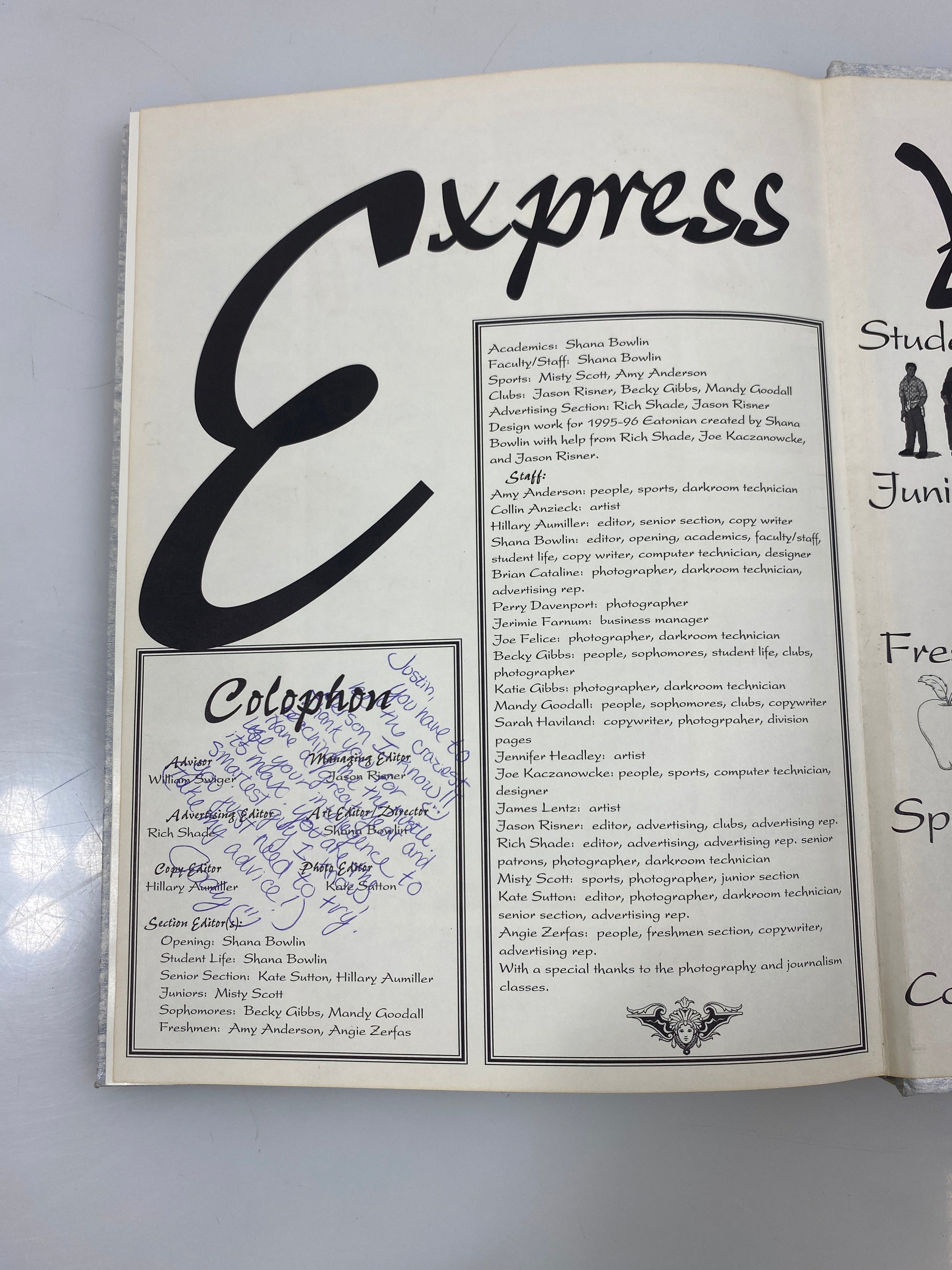 1996 Eaton Rapids High School Yearbook "Eatonian" Eaton Rapids Michigan HC