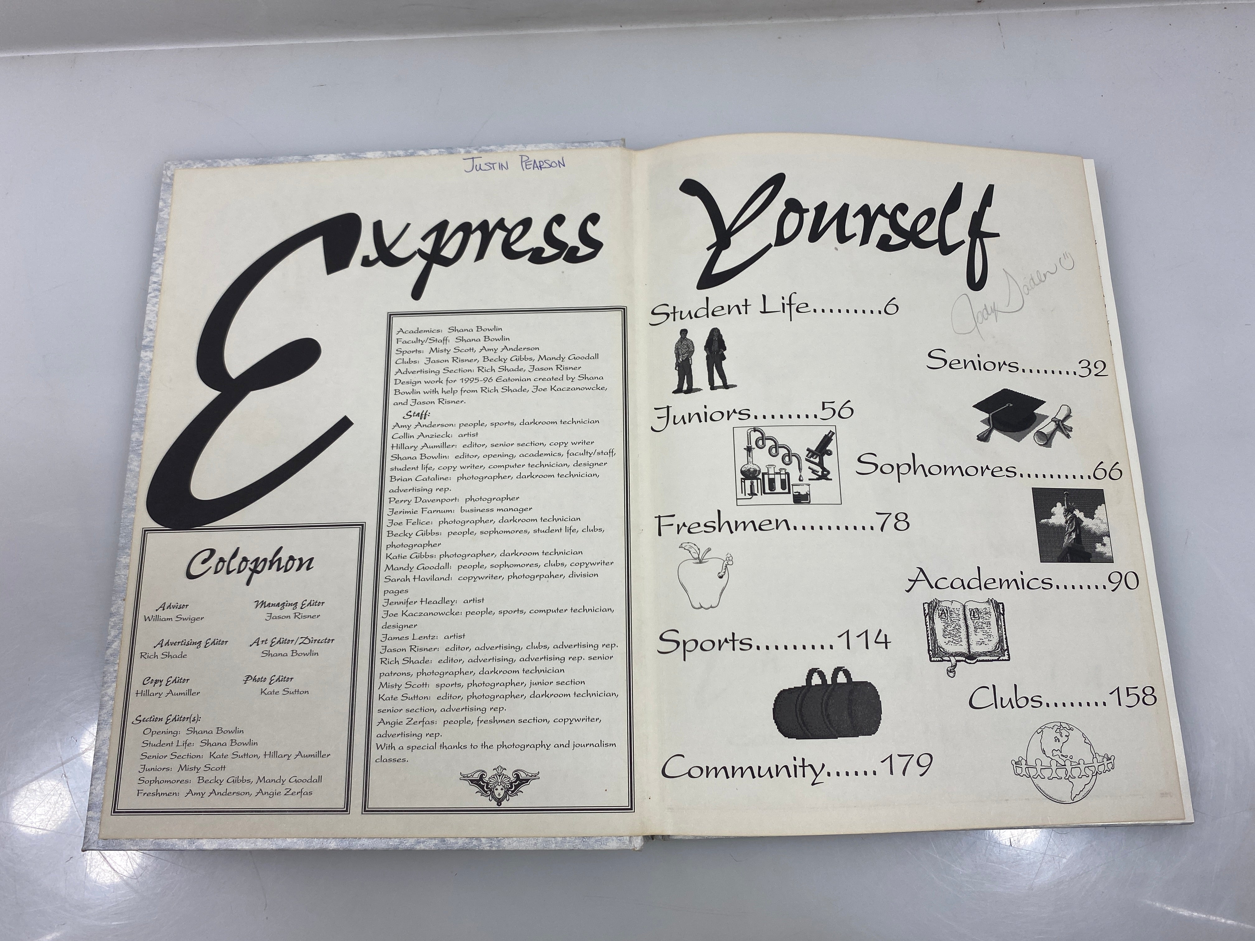 1996 Eaton Rapids High School Yearbook "Eatonian" Eaton Rapids Michigan HC