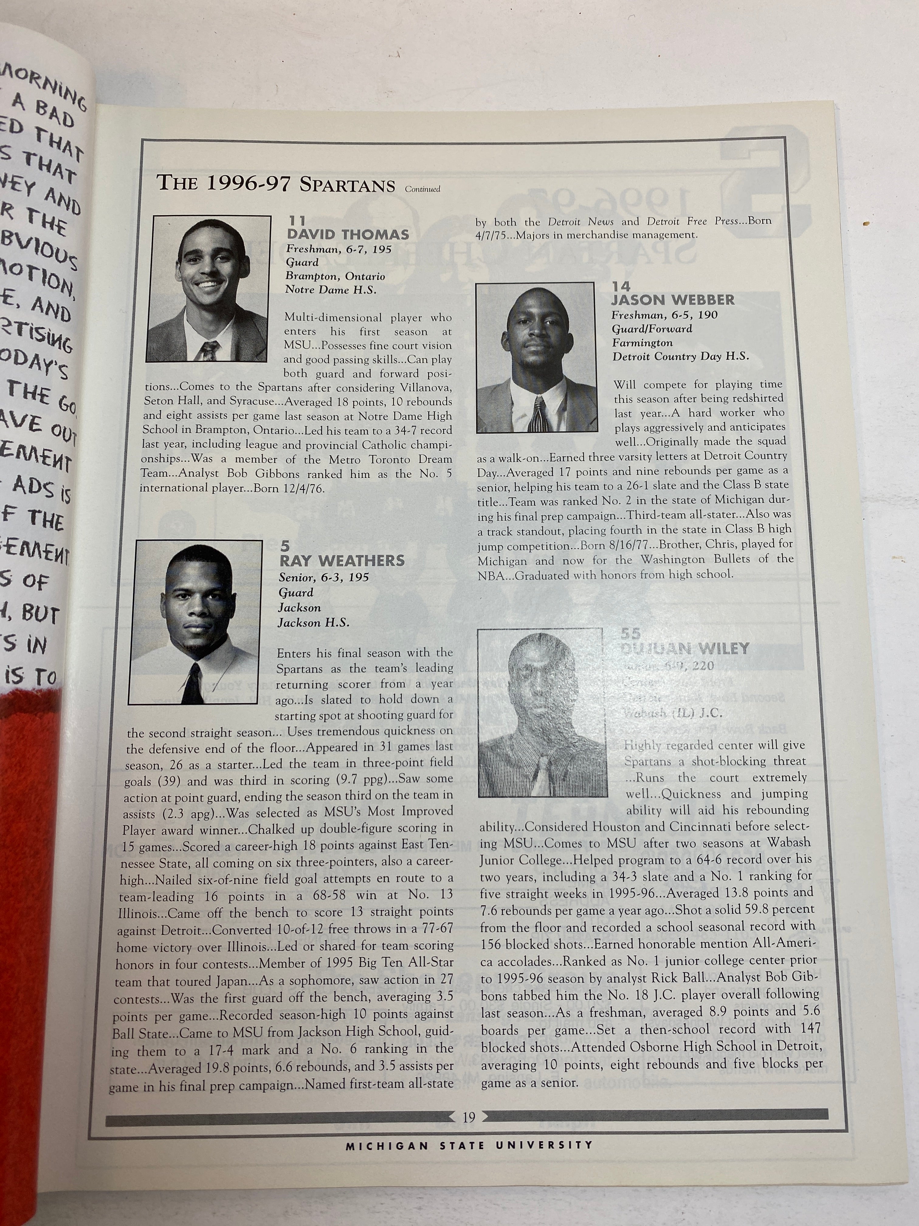 1997 Michigan State Vs Illinois Basketball Program