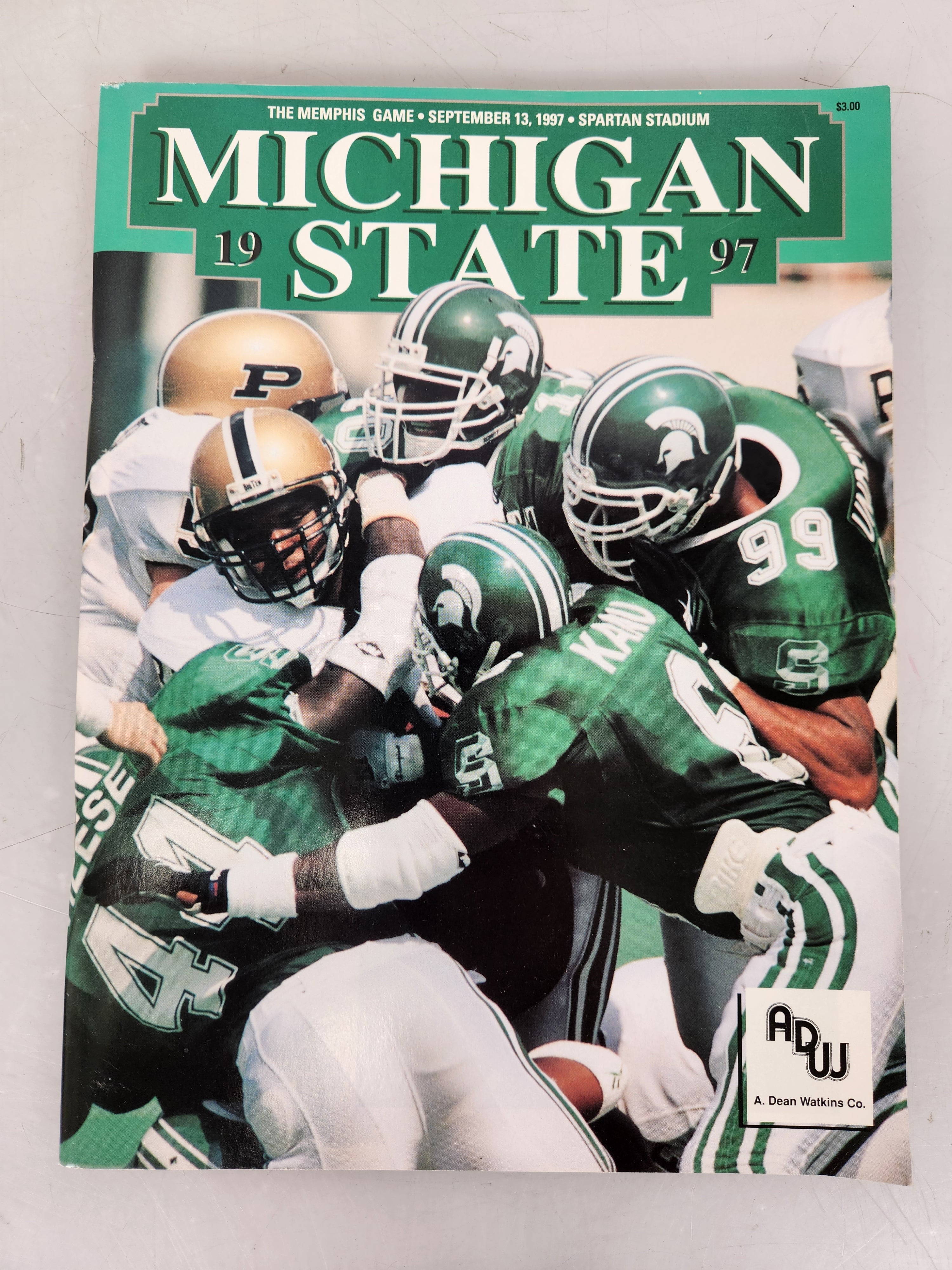 1997 Michigan State vs Memphis Football Program