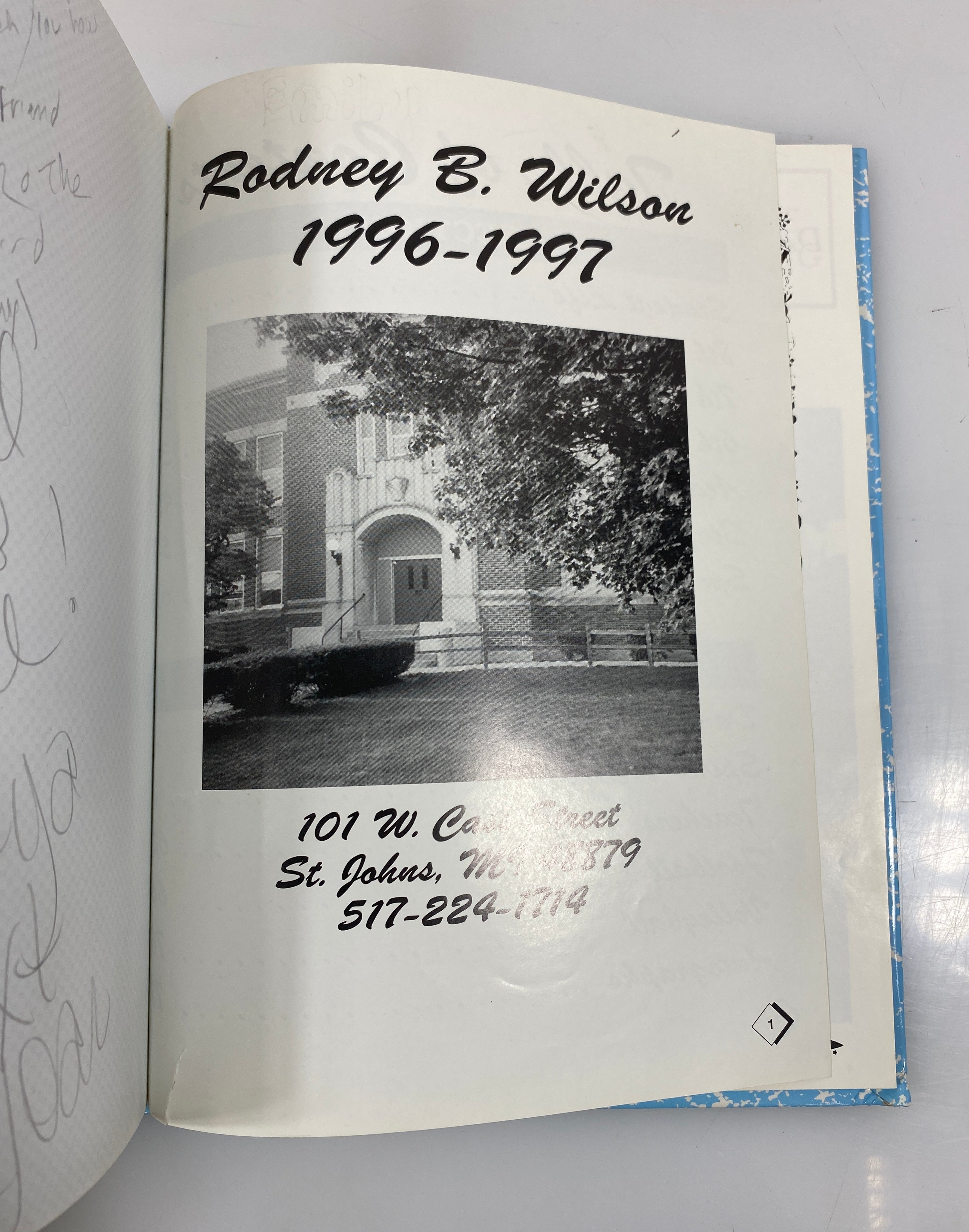 1997 Rodney B Wilson Middle School Yearbook St. Johns Michigan HC