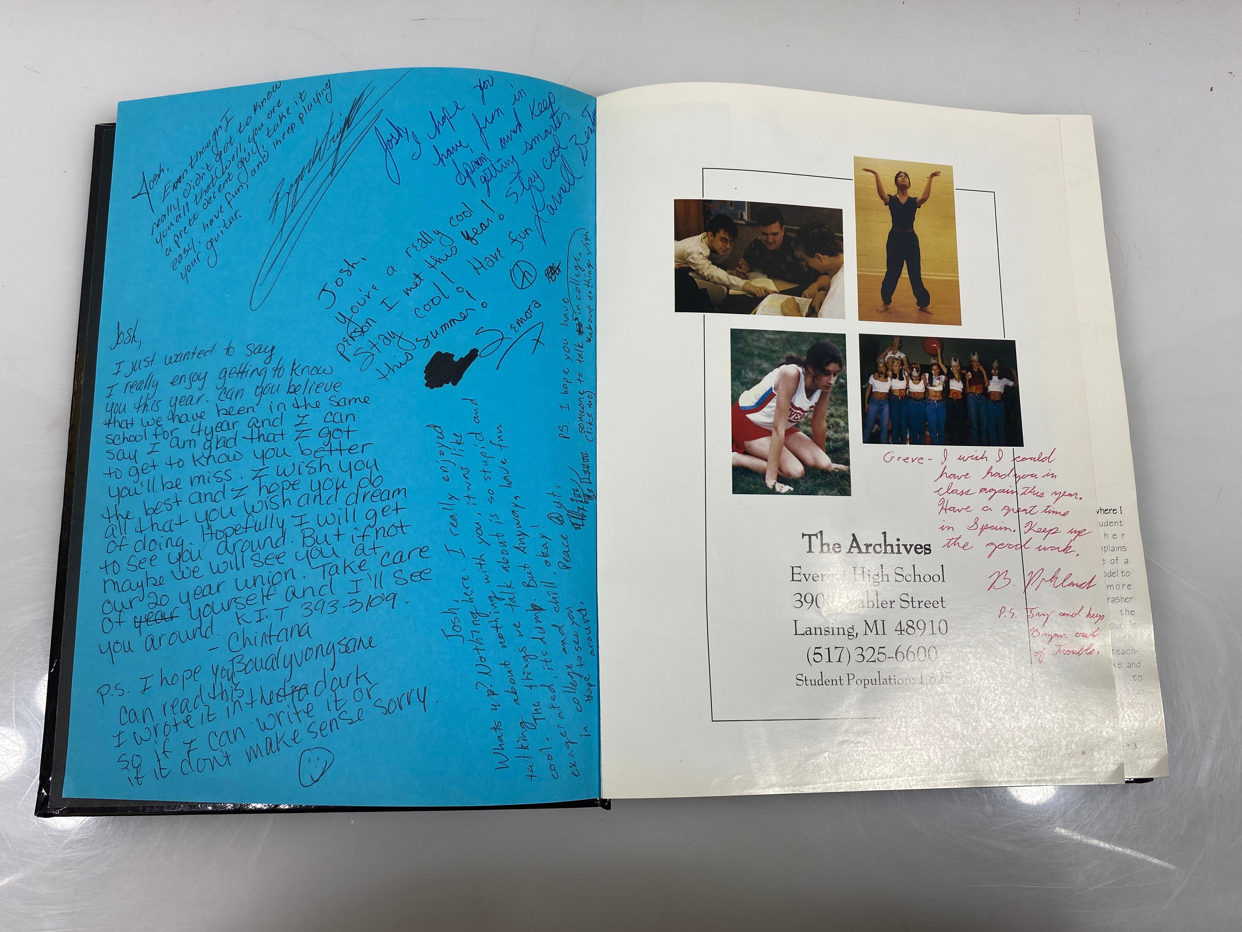1997 "The Archives" Everett High School Yearbook Lansing, Michigan HC