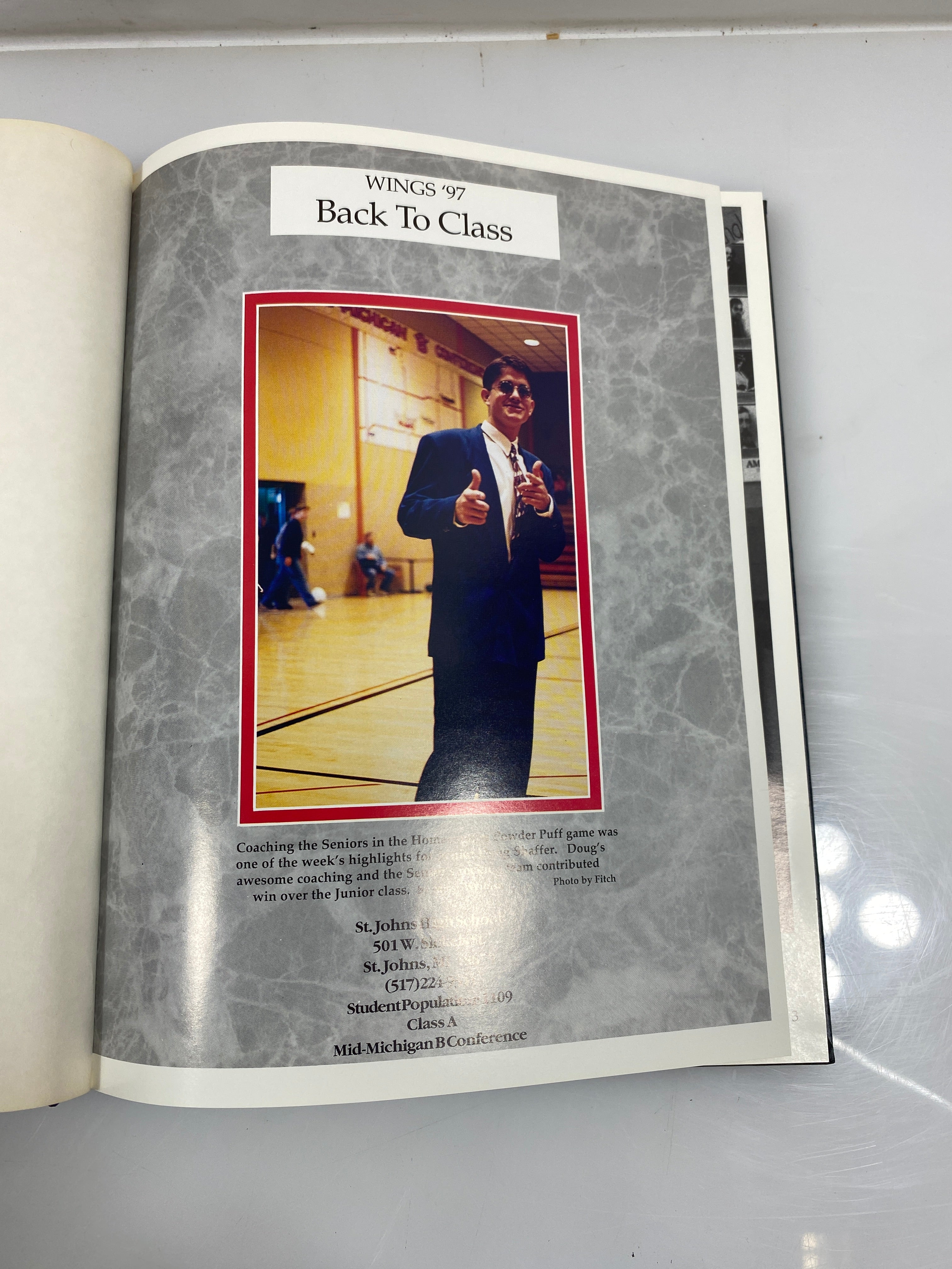 1997 "Wings" St. Johns High School Yearbook St. Johns Michigan HC