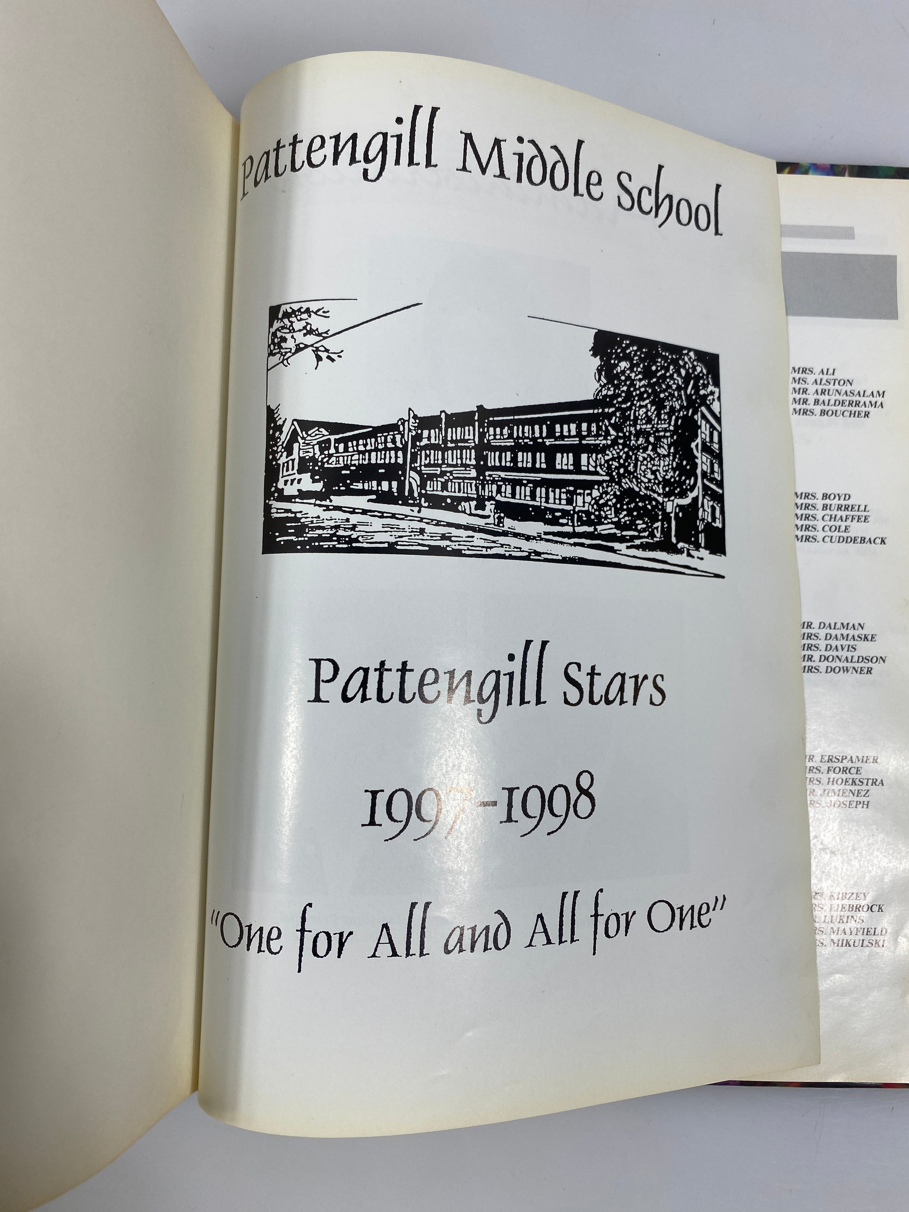 1998 Pattengill Middle School Yearbook Lansing Michigan HC