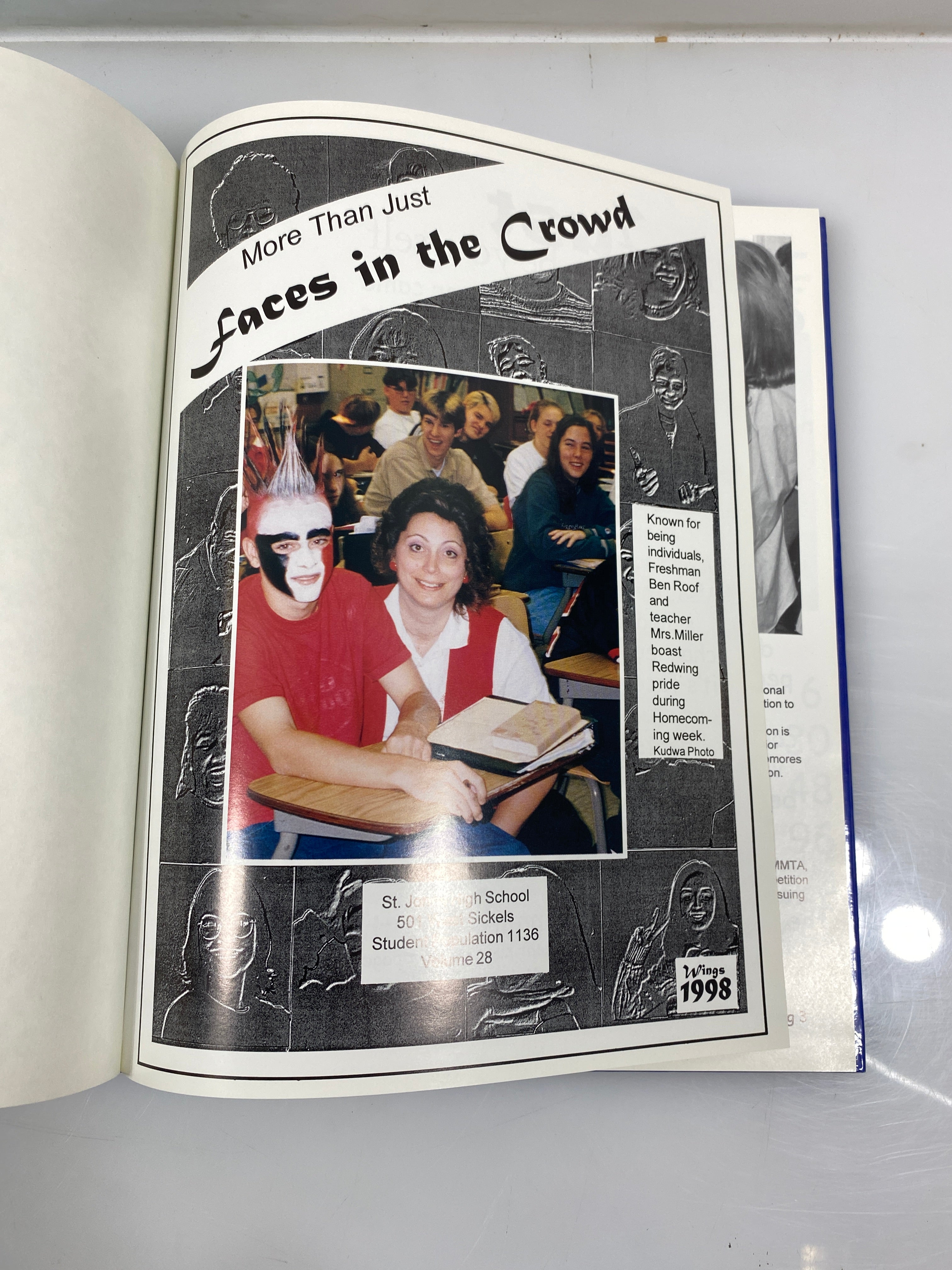 1998 "Wings" St. Johns High School Yearbook St. Johns Michigan HC