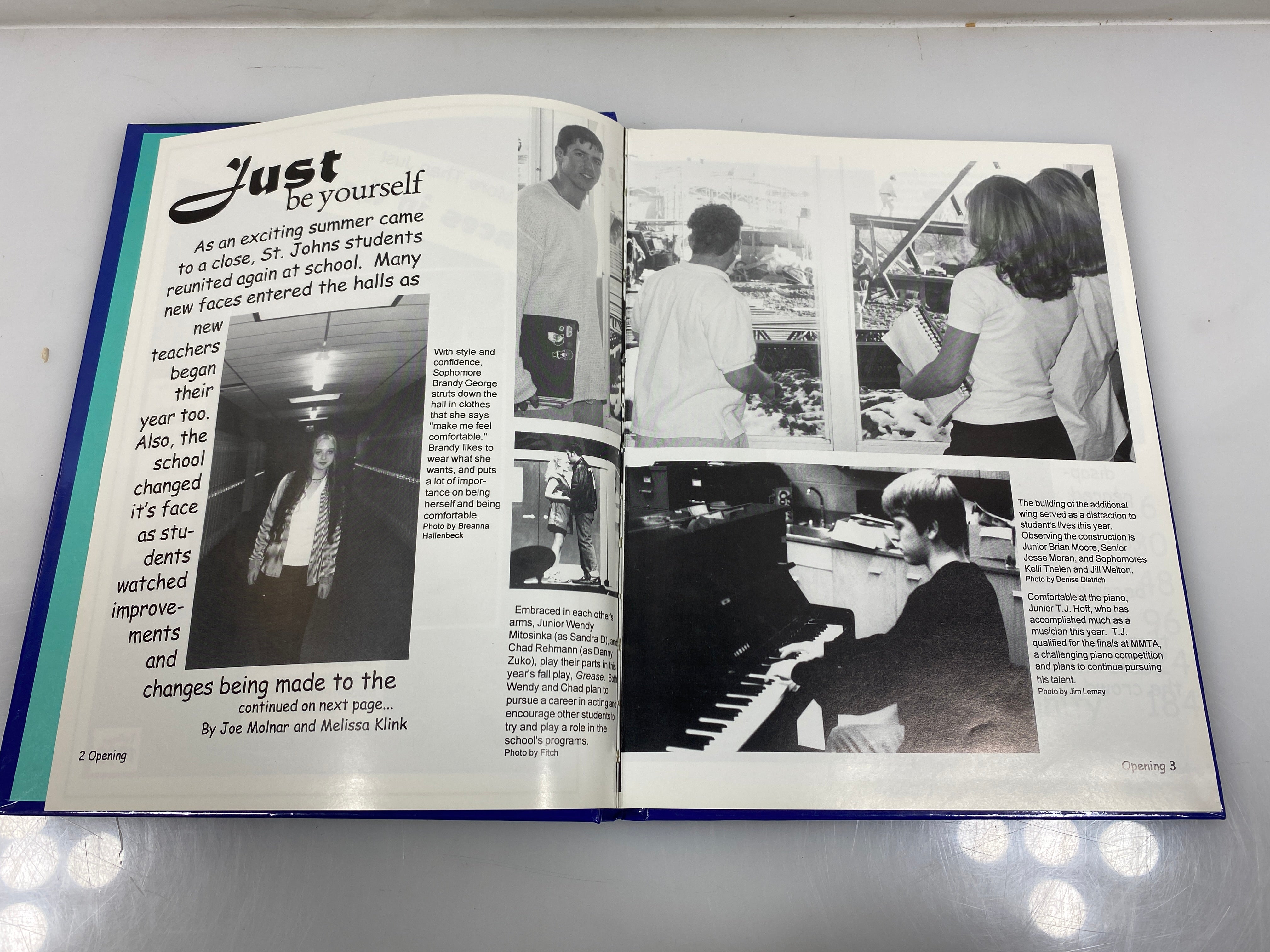 1998 "Wings" St. Johns High School Yearbook St. Johns Michigan HC