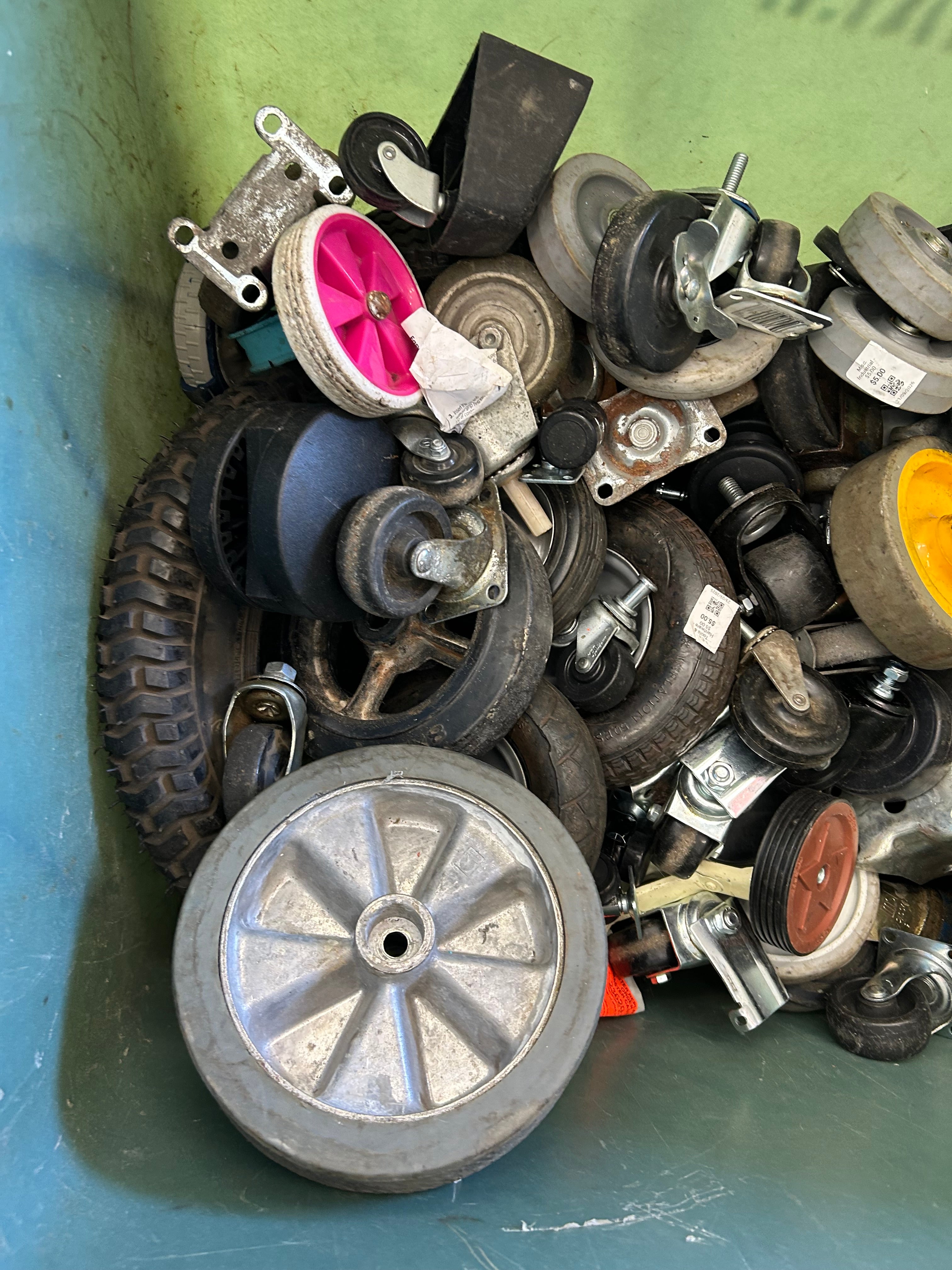 Large Assortment of Casters and Parts *Cart Included*