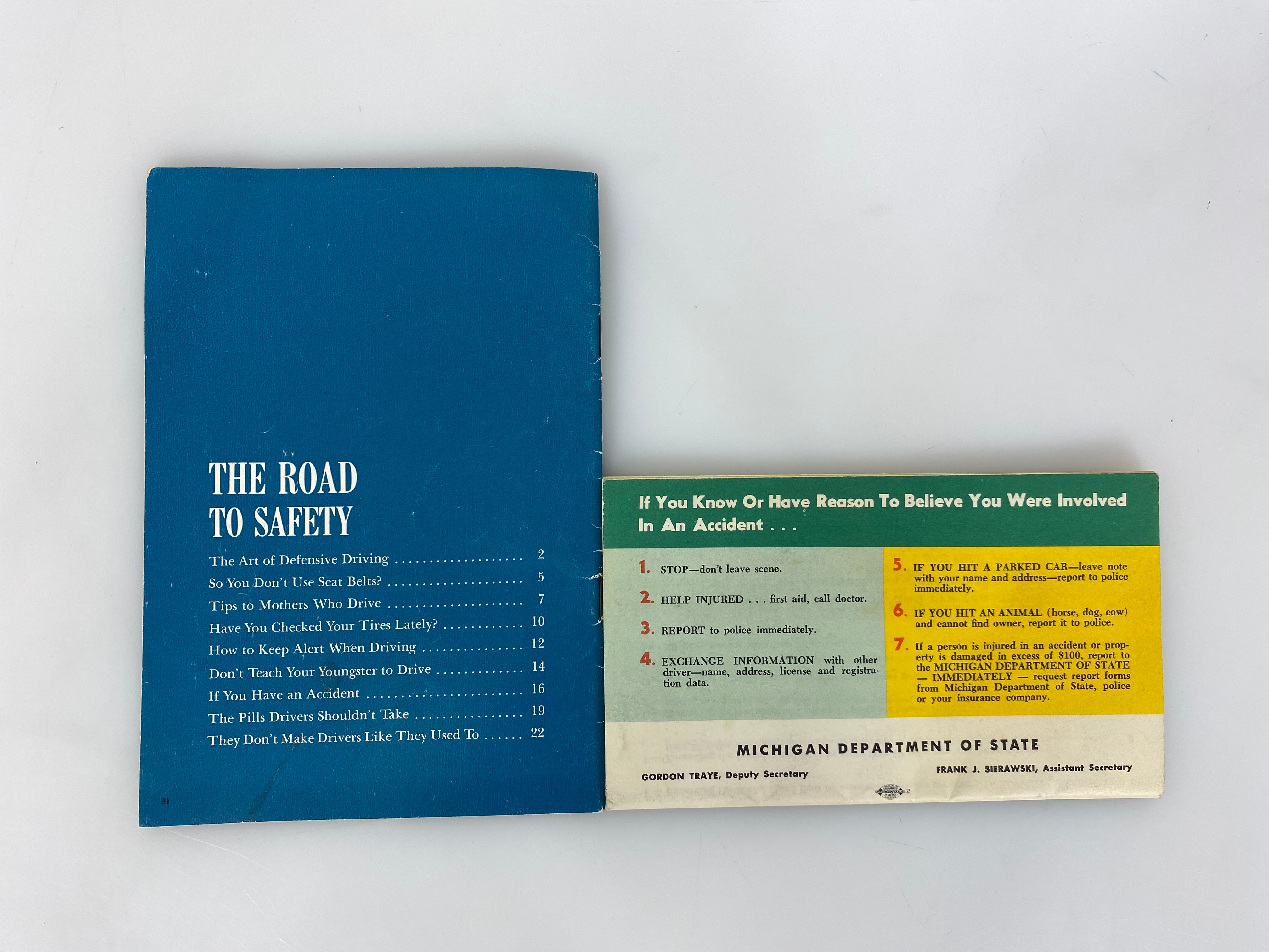 2 1960s Driving Manuals: What Every Driver Must Know MI/The Road to Safety SC