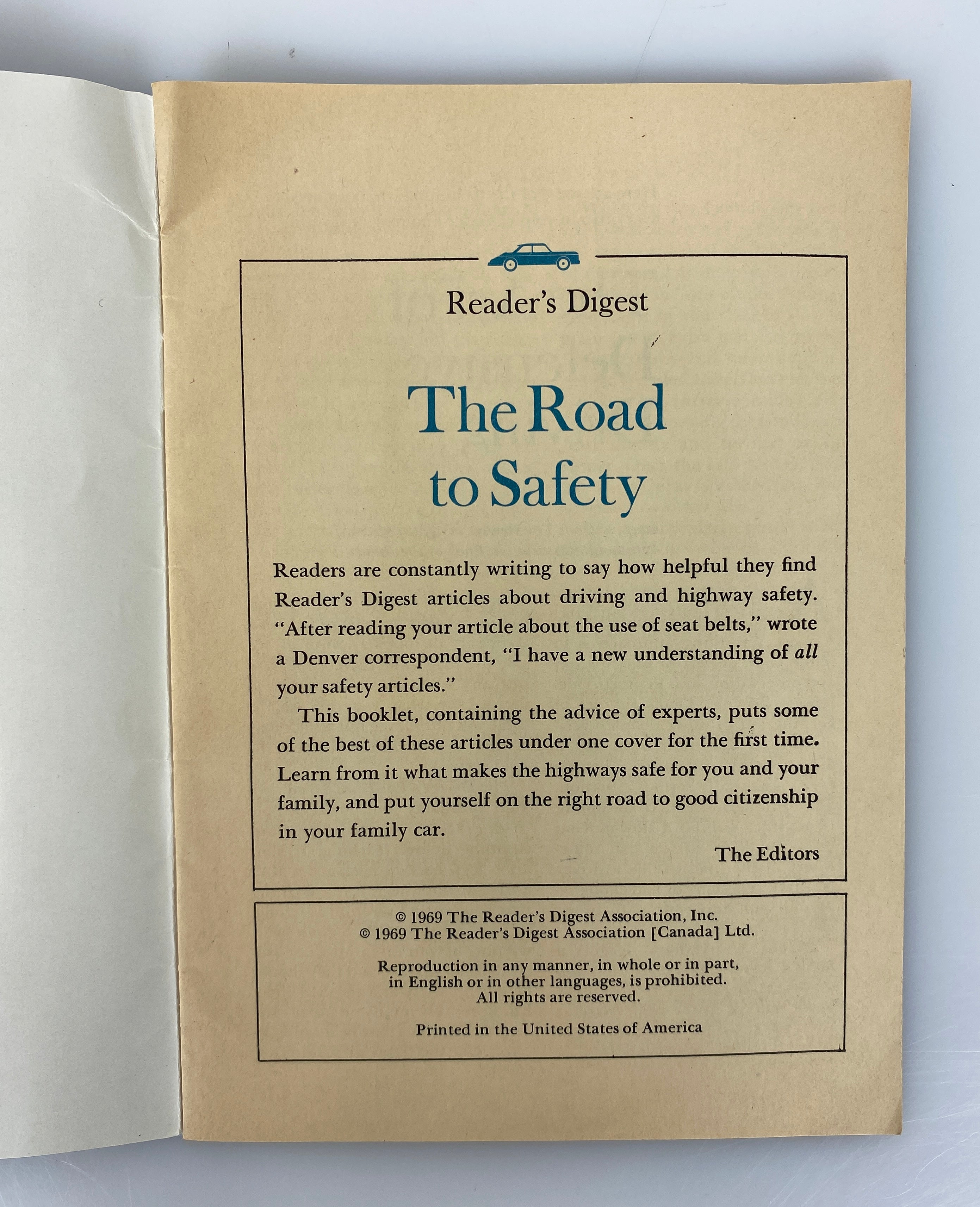 2 1960s Driving Manuals: What Every Driver Must Know MI/The Road to Safety SC