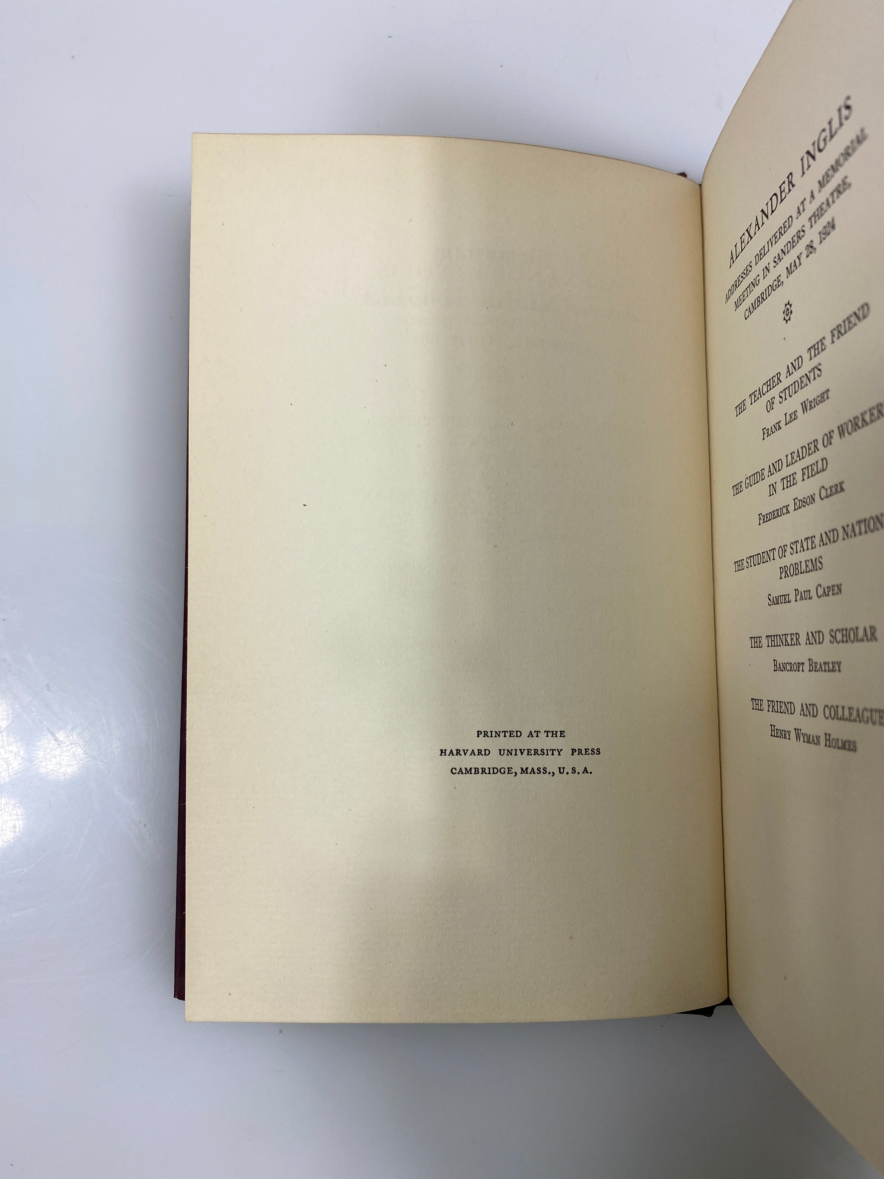 2 Alexander Inglis w The Inglis Lecture (Reeves) Signed Author's Copy 1925-42 HC