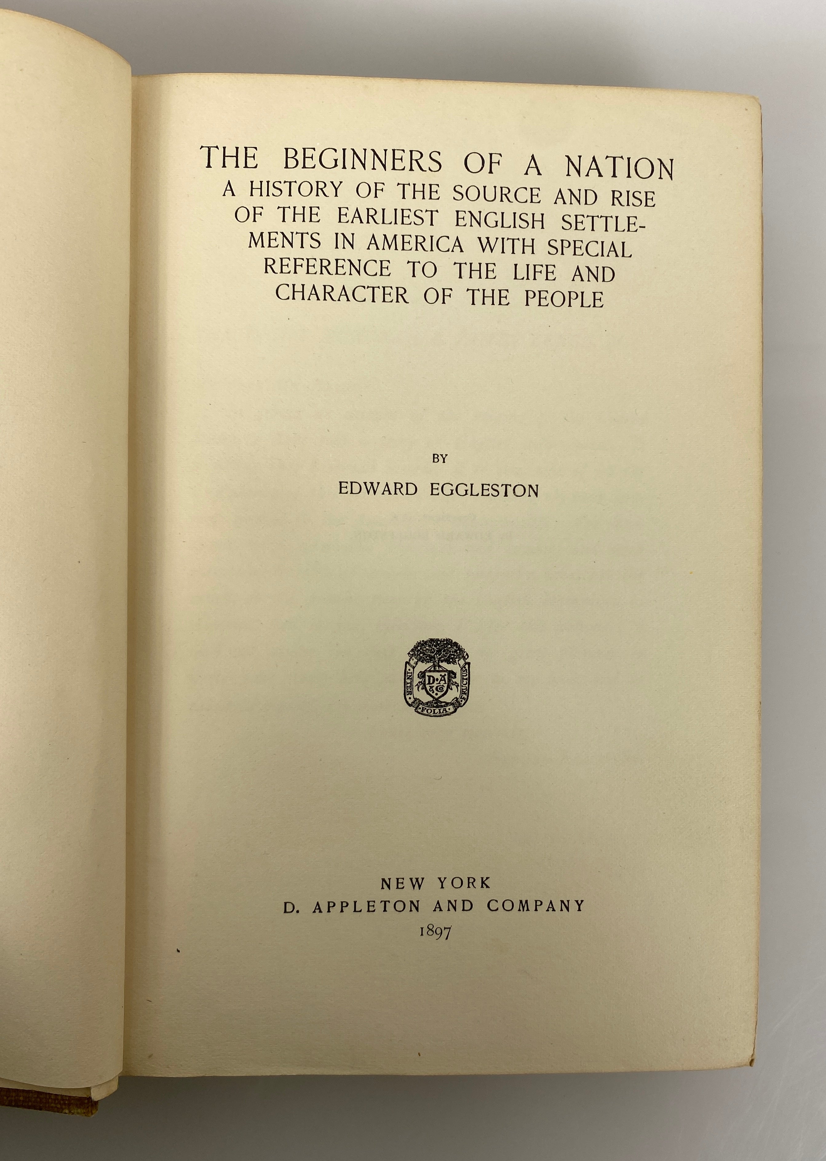 2 Antiq Edward Eggleston: The Beginners of a Nation/The Transit of Civilization