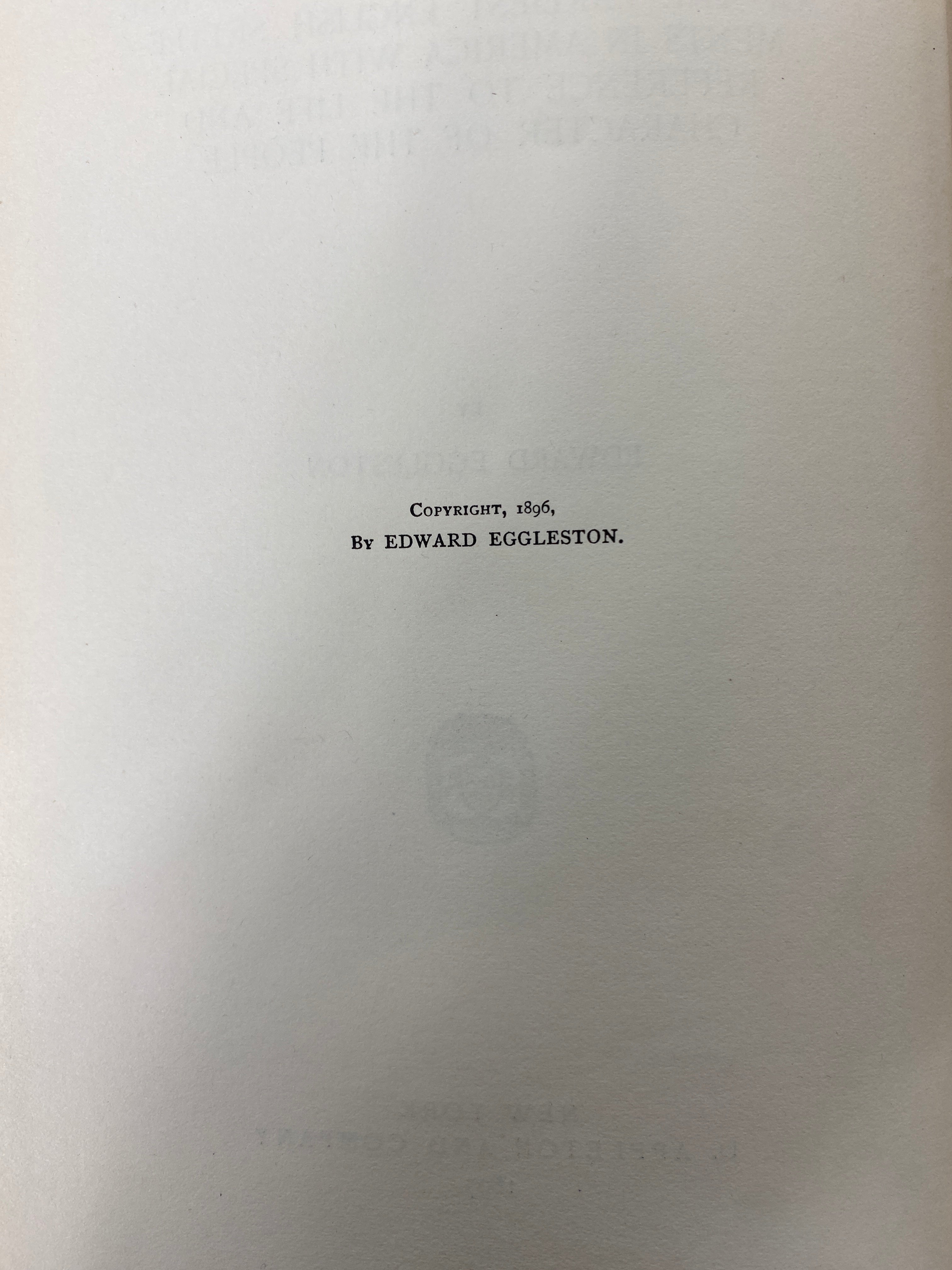 2 Antiq Edward Eggleston: The Beginners of a Nation/The Transit of Civilization