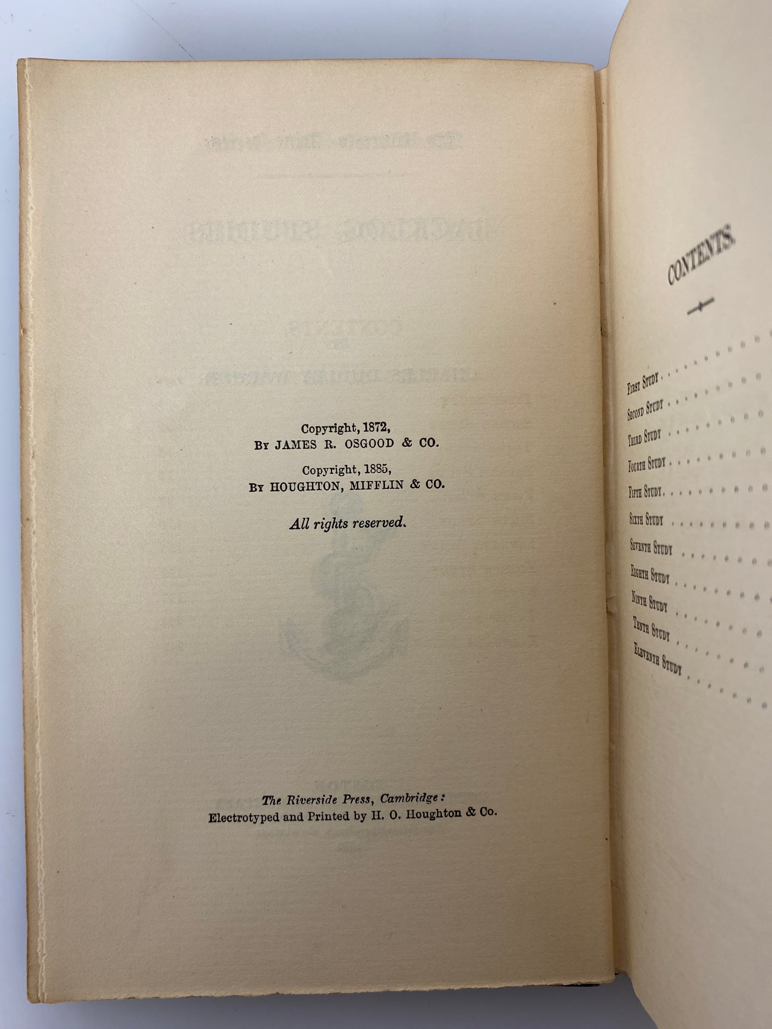2 Antique Charles Dudley Warner: My Summer in a Garden/Back Log Studies 1885-86