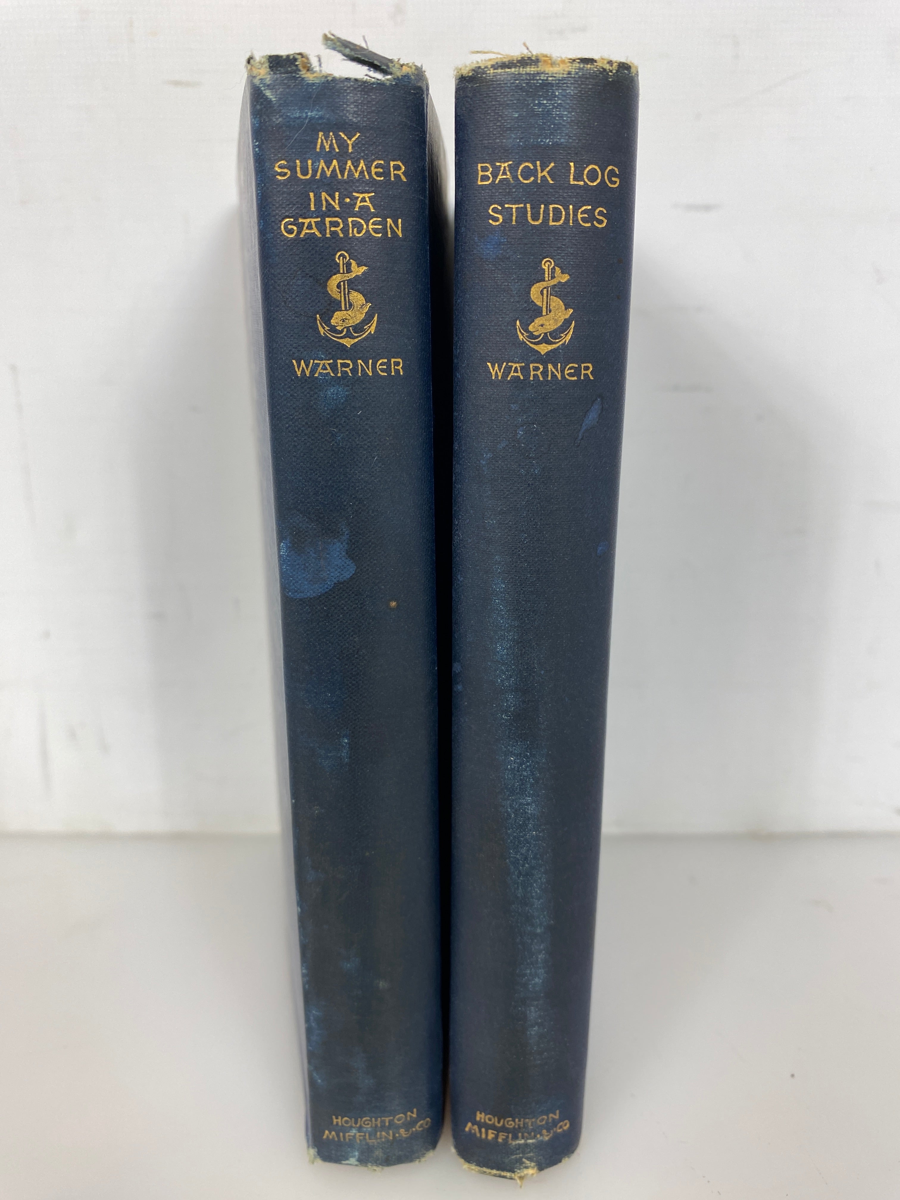 2 Antique Charles Dudley Warner: My Summer in a Garden/Back Log Studies 1885-86