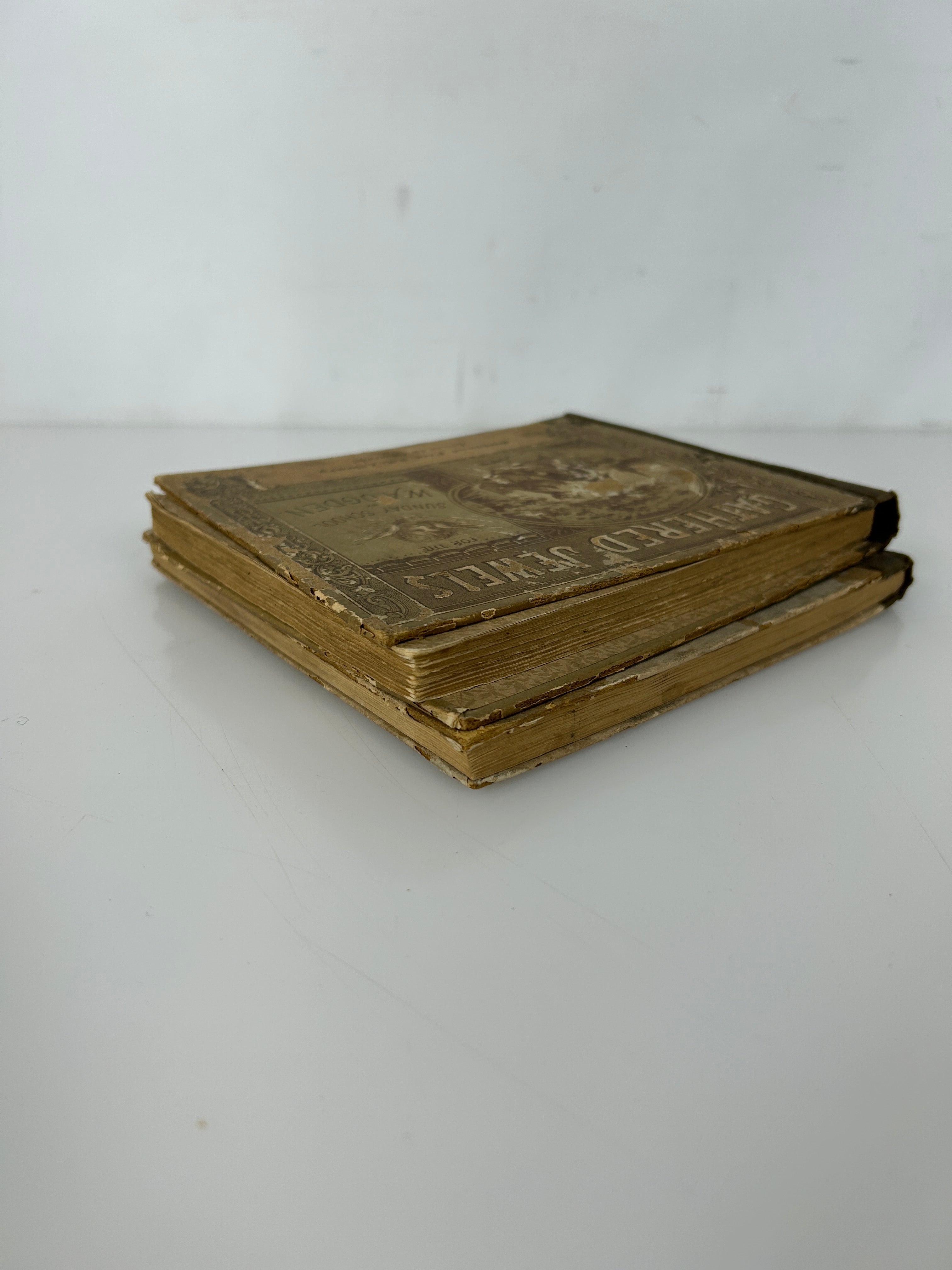 2 Antique Hymnals ~1880s HC~ Sunday School