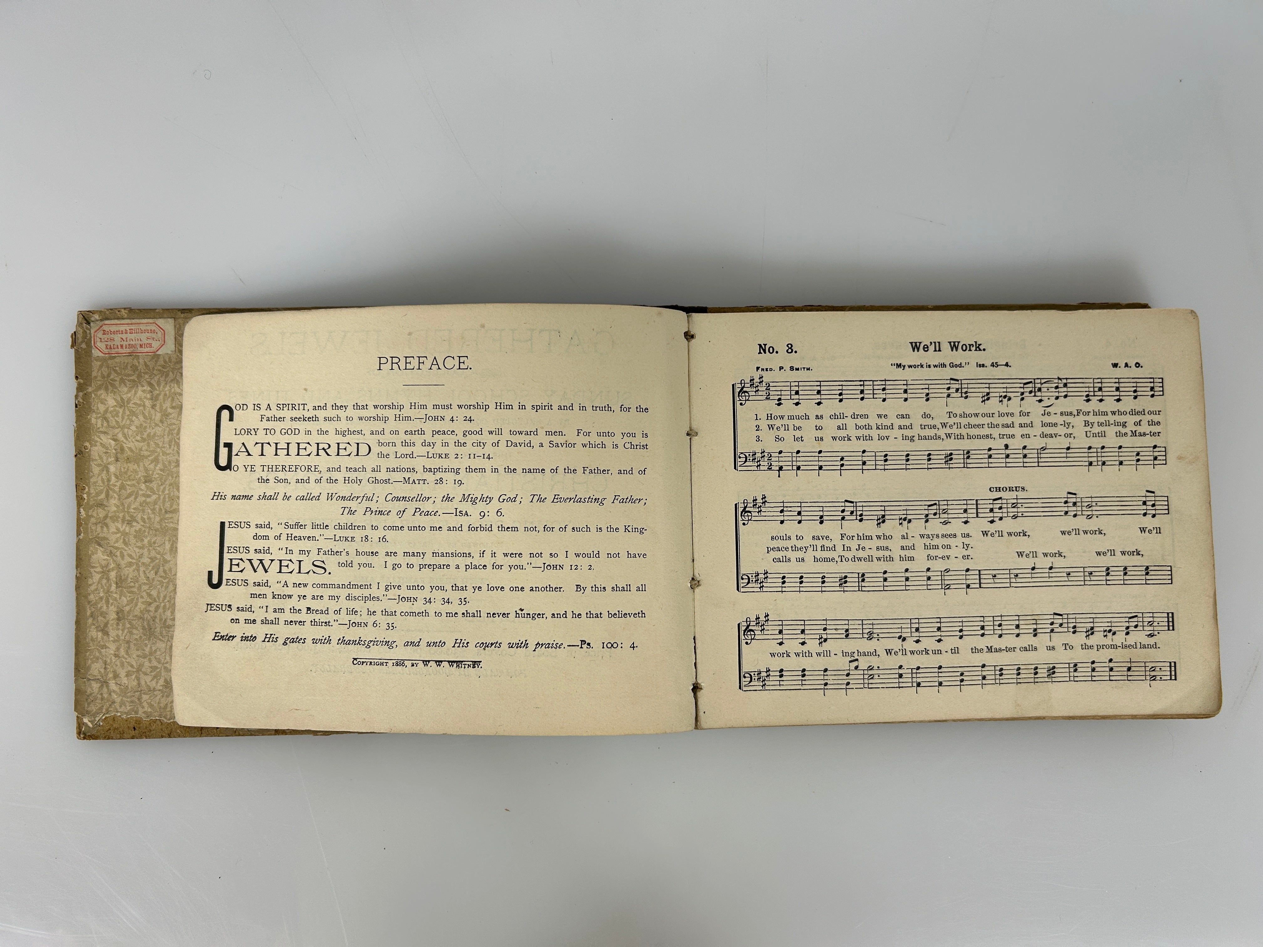 2 Antique Hymnals ~1880s HC~ Sunday School