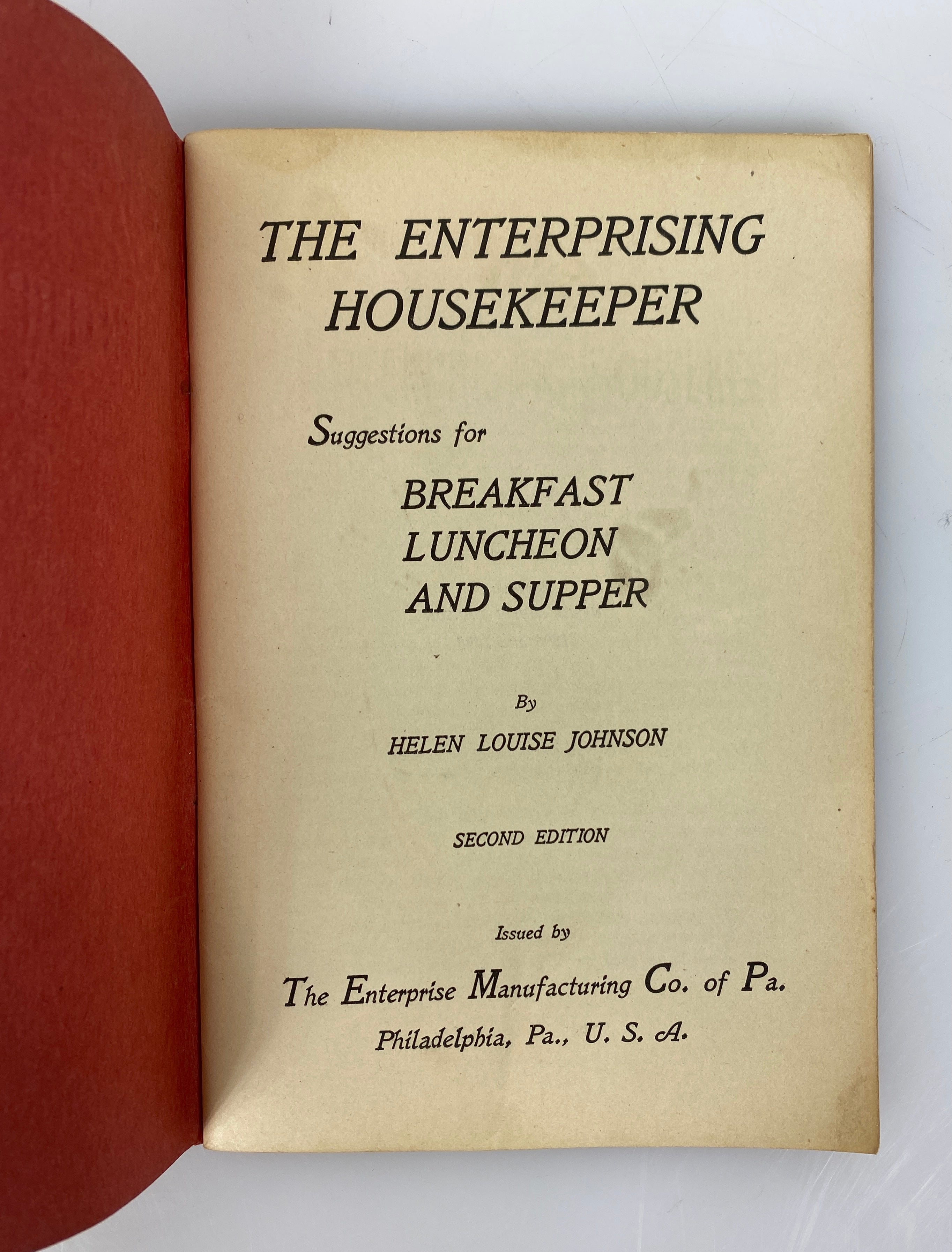 2 Antique Recipe Booklets: The Enterprising Housekeeper/Delicious Desserts SC