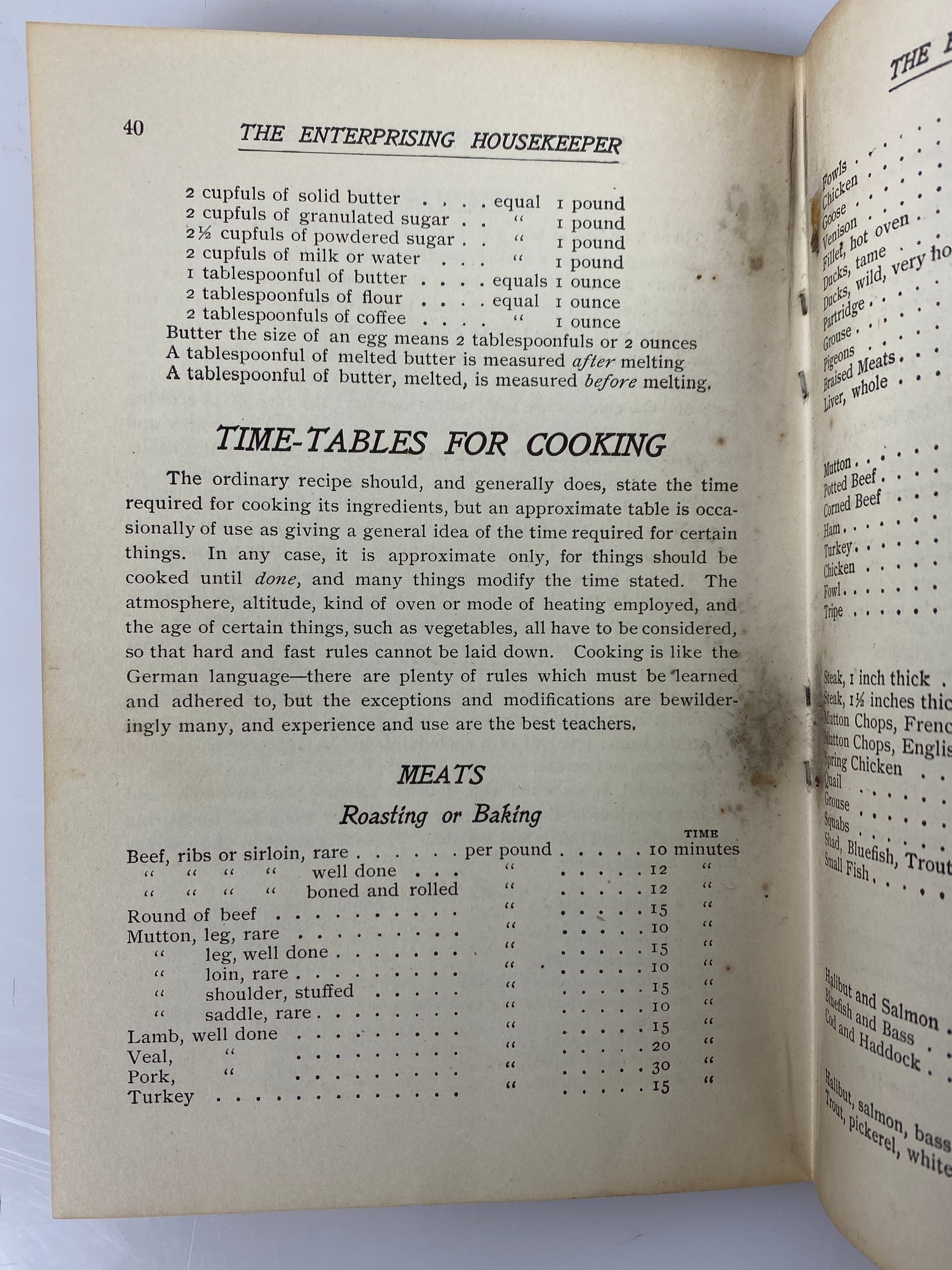 2 Antique Recipe Booklets: The Enterprising Housekeeper/Delicious Desserts SC