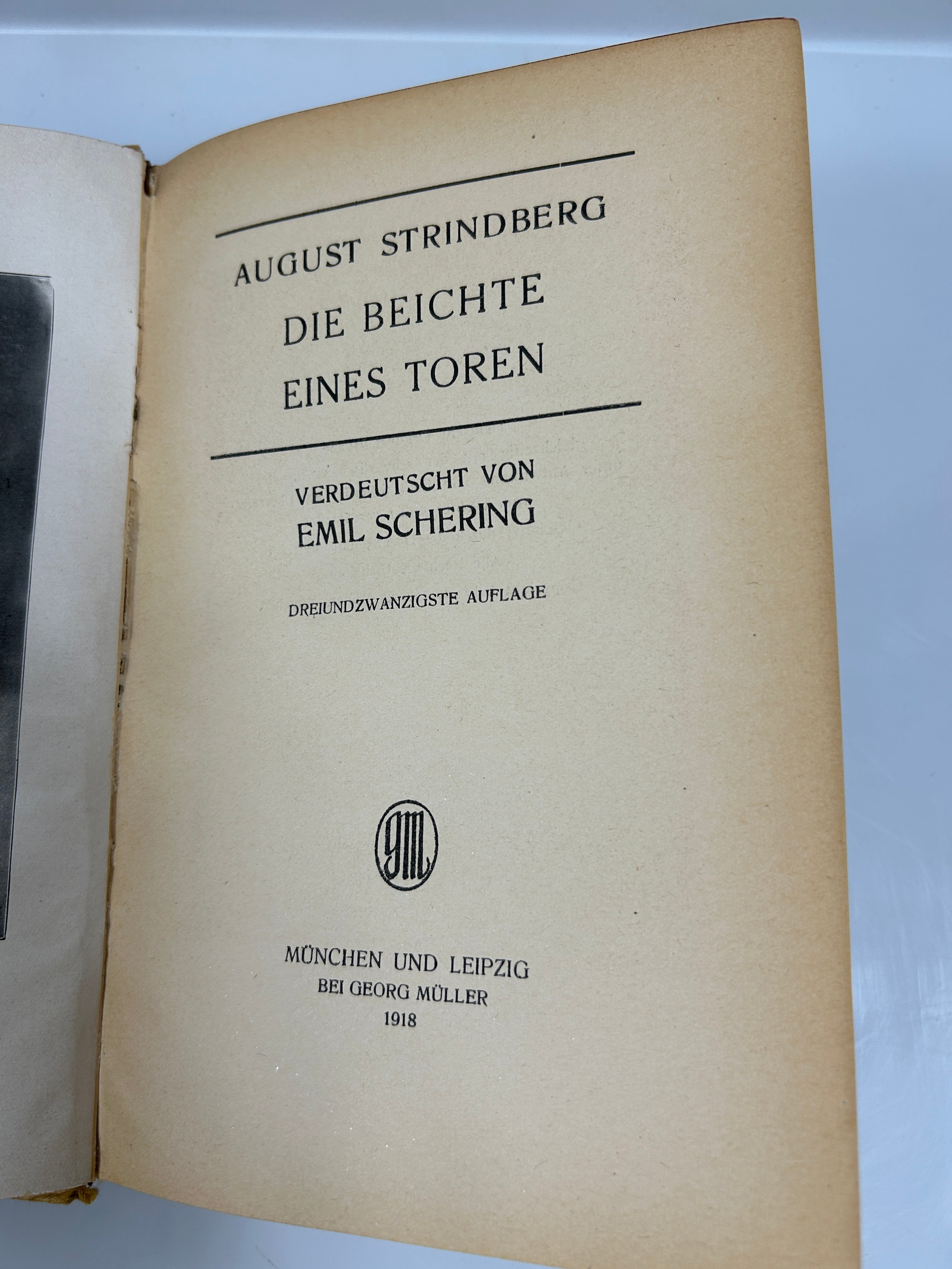 2 August Strindberg German Language Volumes 1914-1918 Antique HC