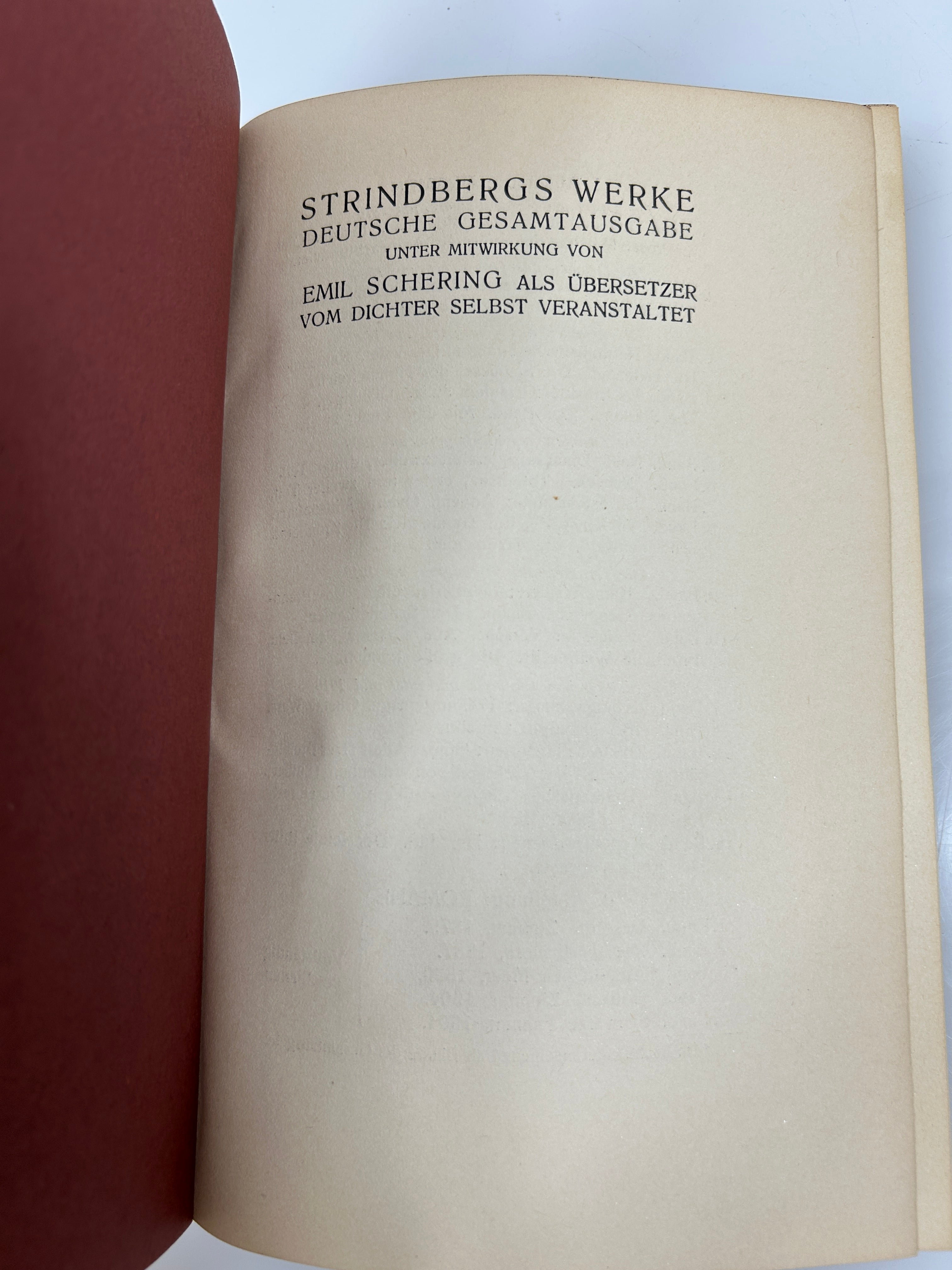 2 August Strindberg German Language Volumes 1914-1918 Antique HC