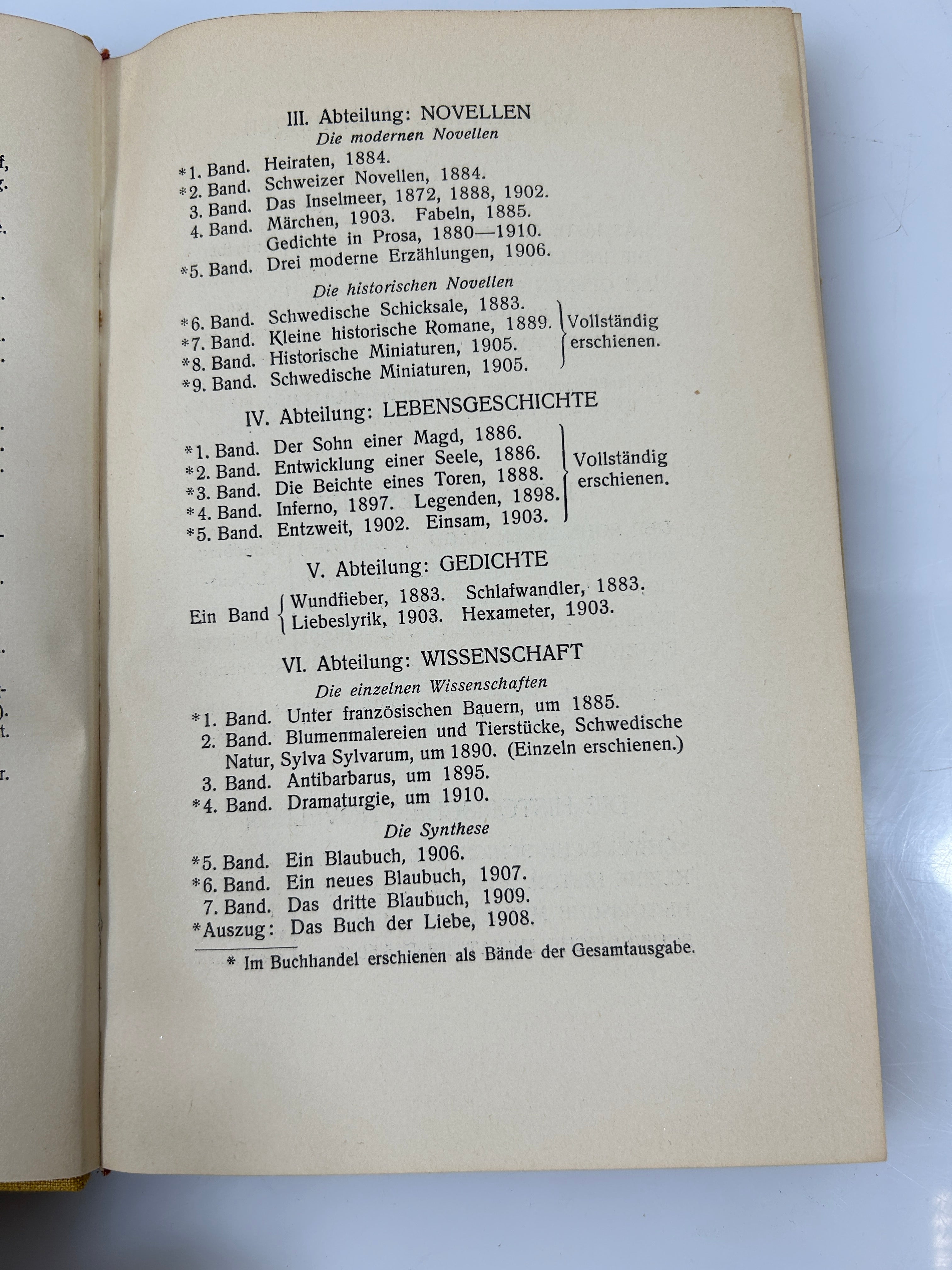 2 August Strindberg German Language Volumes 1914-1918 Antique HC