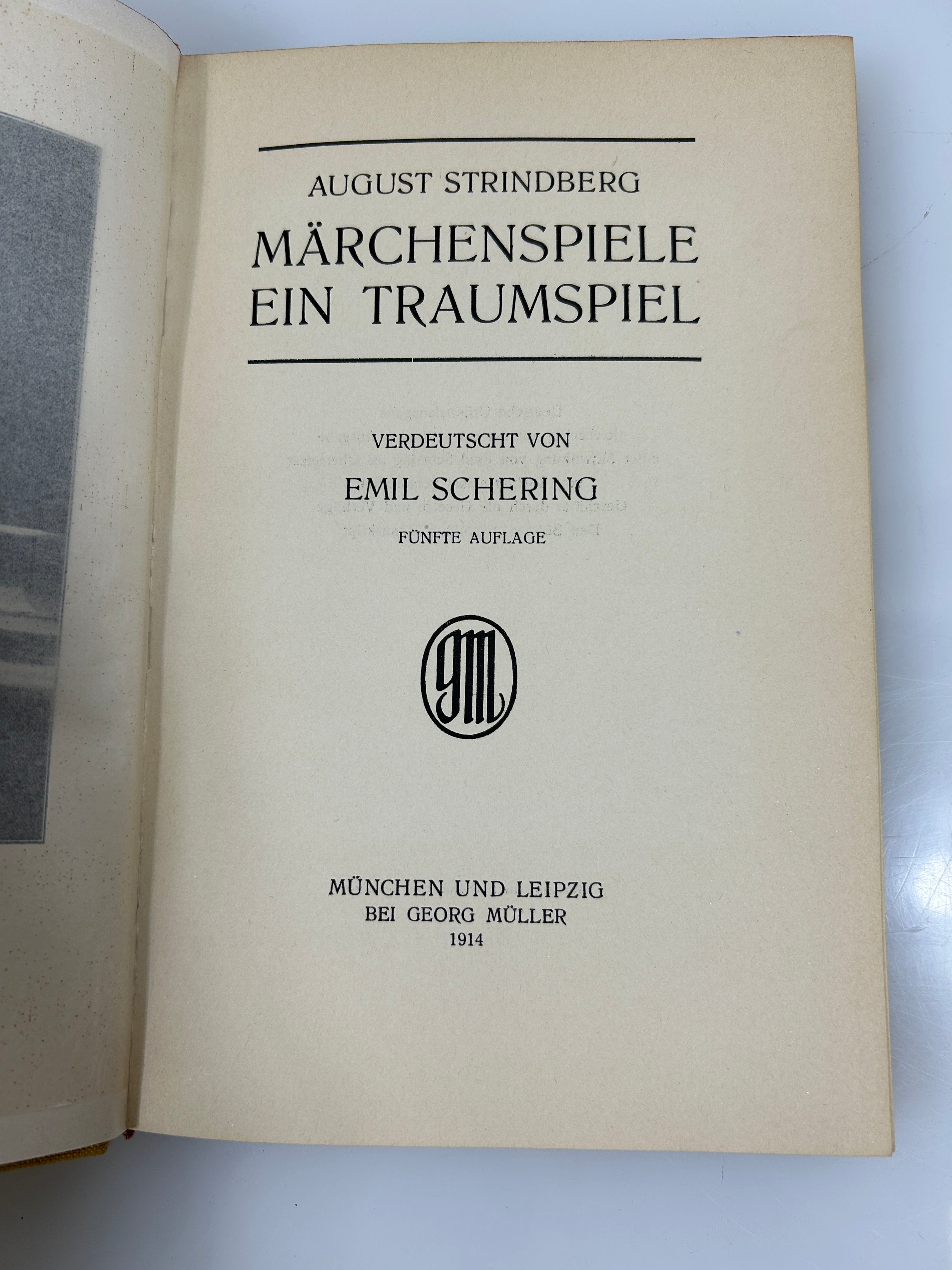 2 August Strindberg German Language Volumes 1914-1918 Antique HC