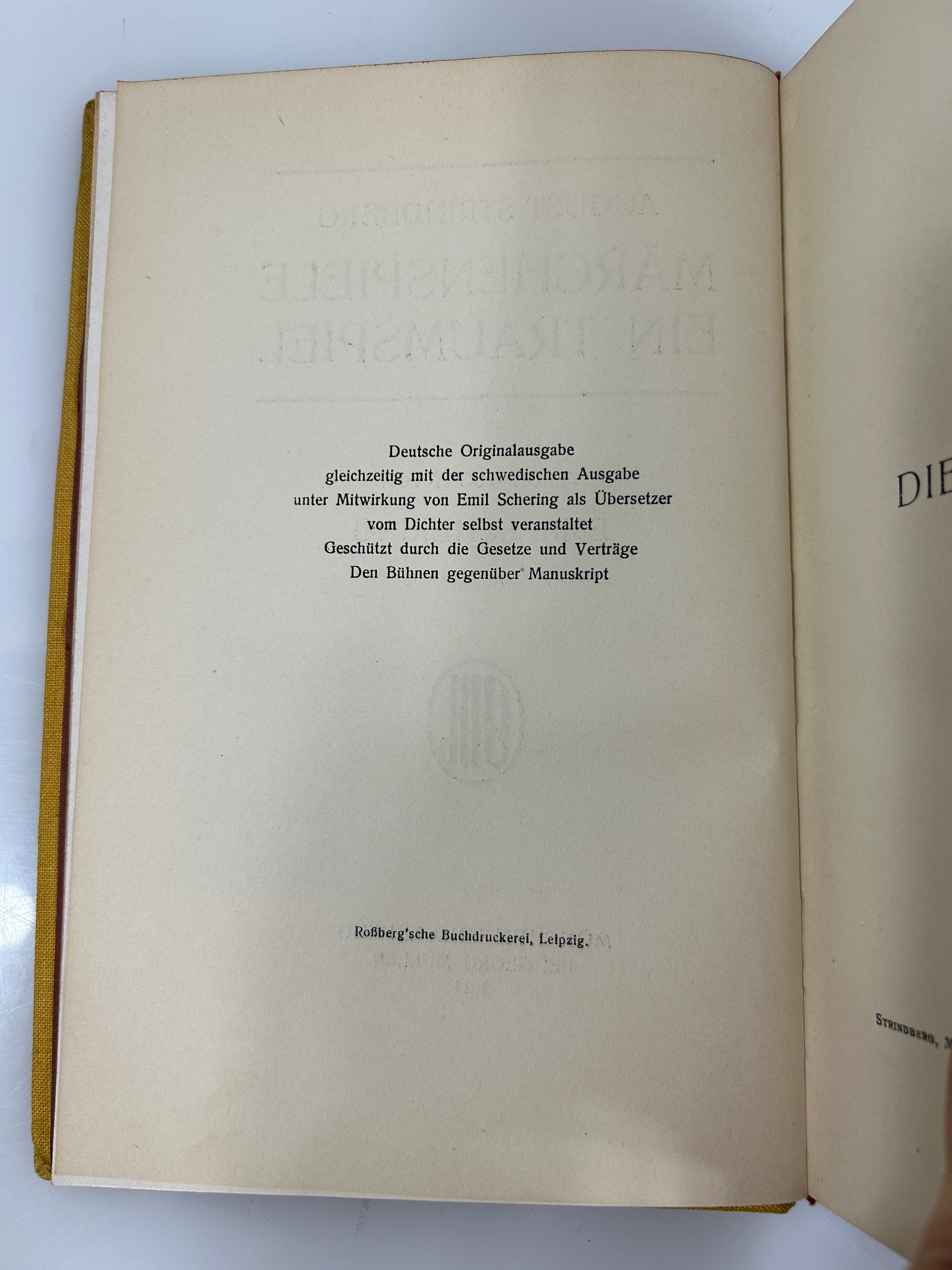 2 August Strindberg German Language Volumes 1914-1918 Antique HC