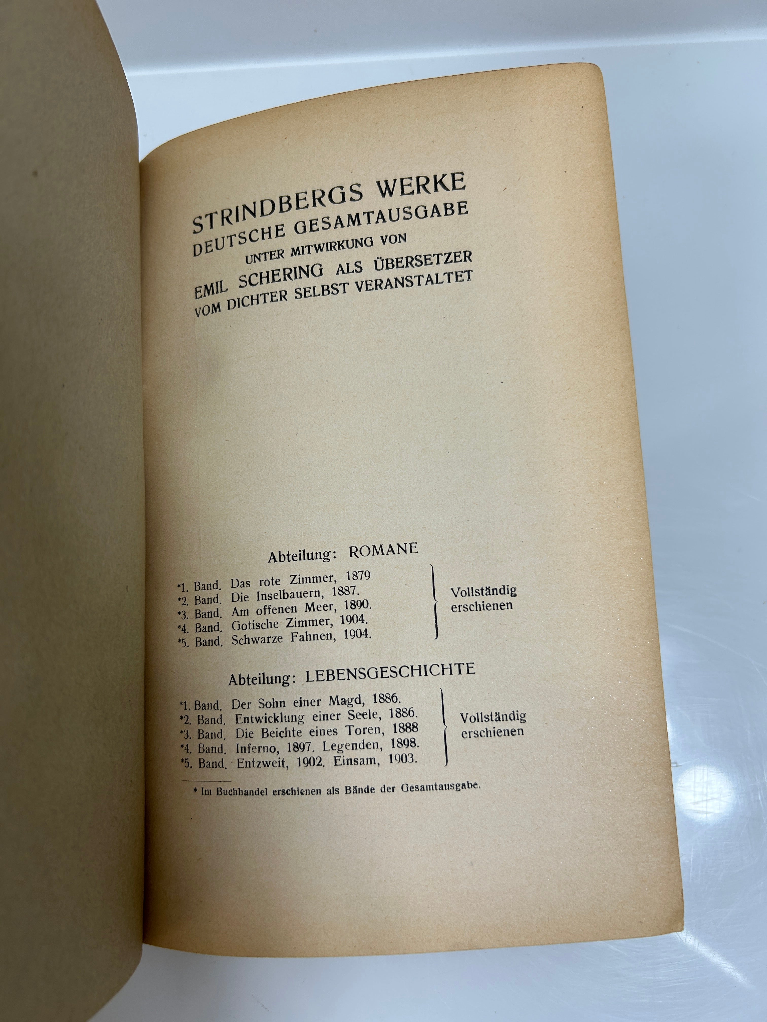 2 August Strindberg German Language Volumes 1914-1918 Antique HC