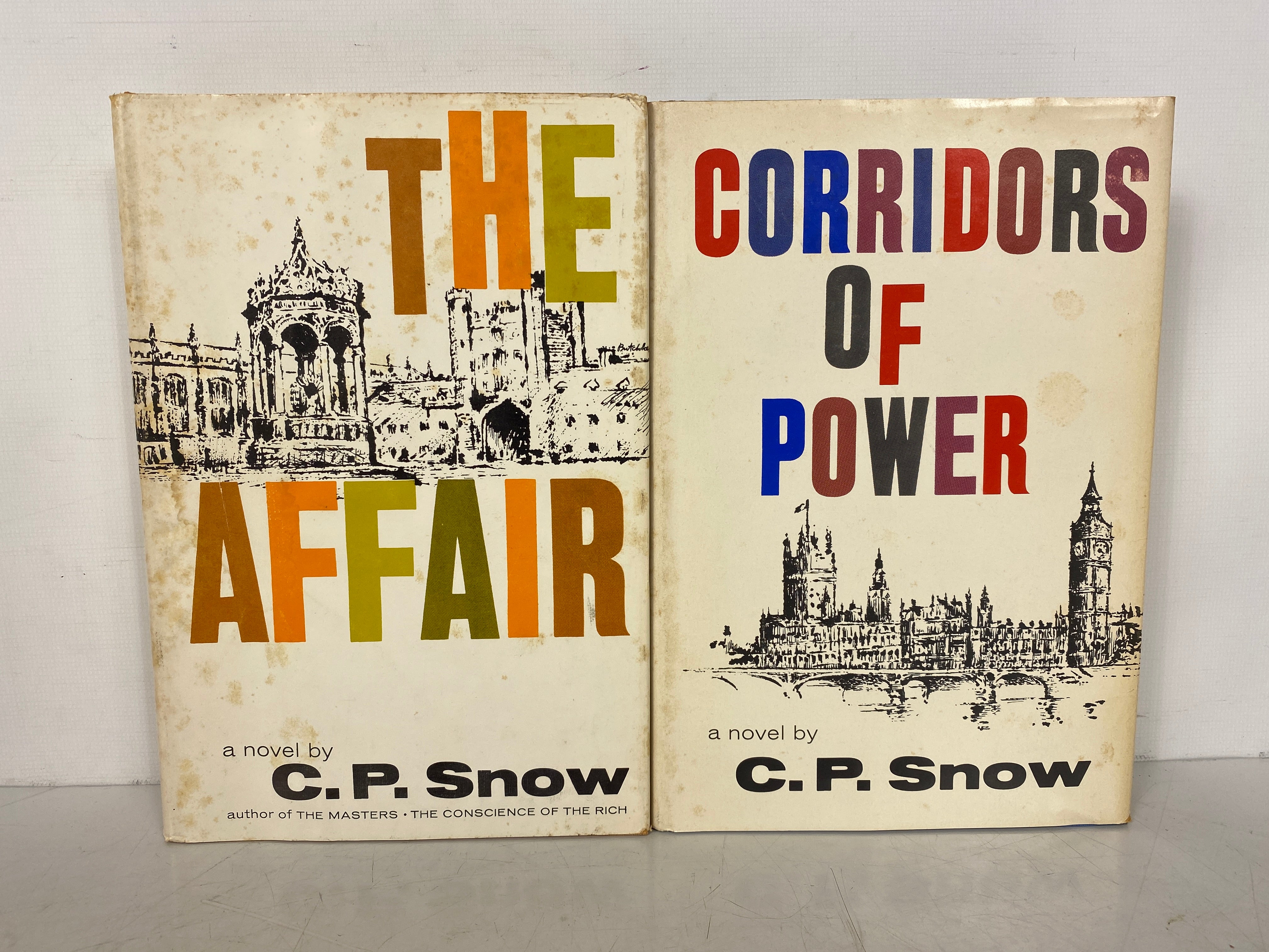 2 C.P. Snow Novels: The Affair/Corridors of Power 1960-64 HC DJ