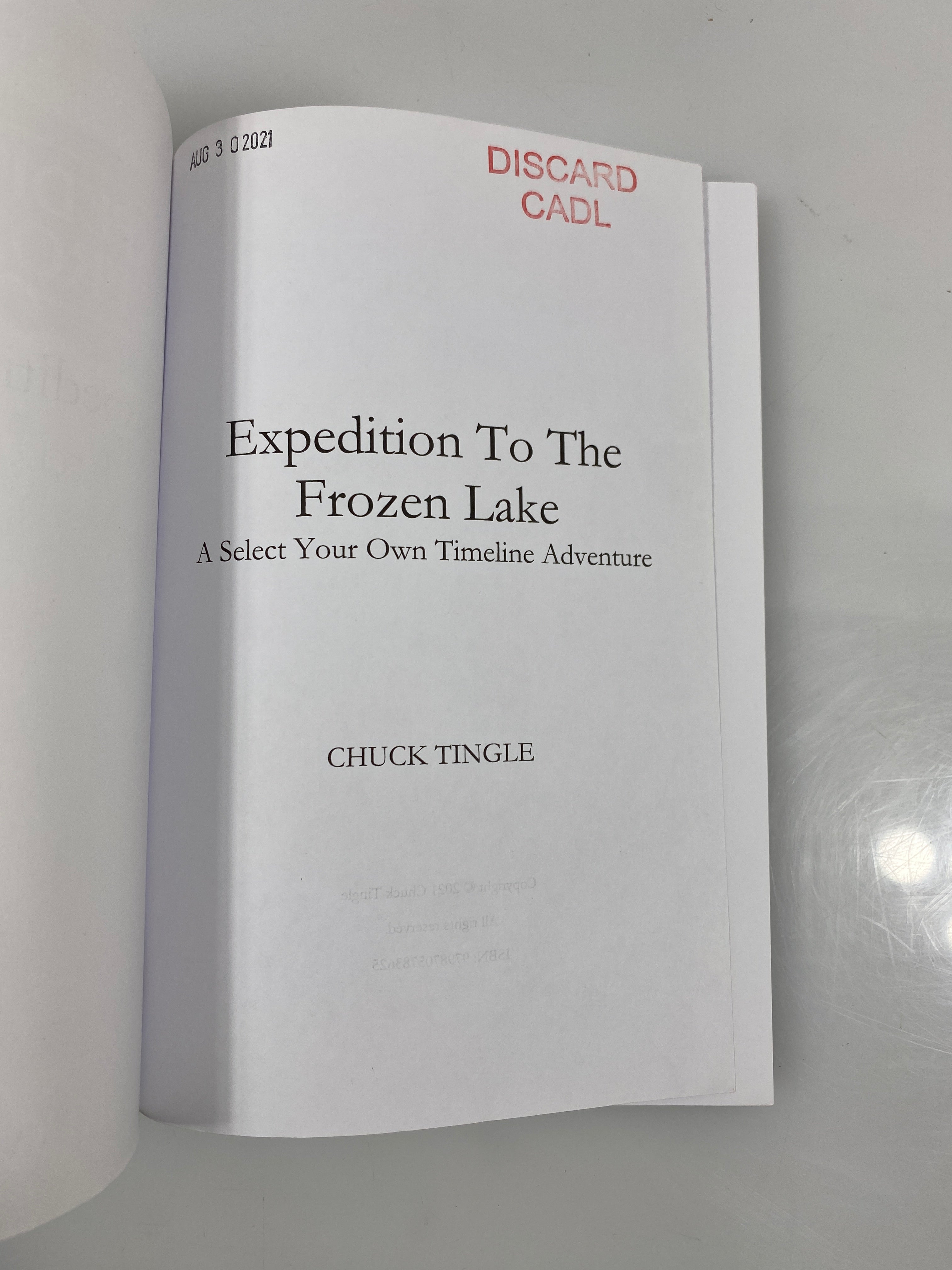 2 Chuck Tingle Select Your Own Adventure Tinglewood & Frozen Lake Ex-Library SC