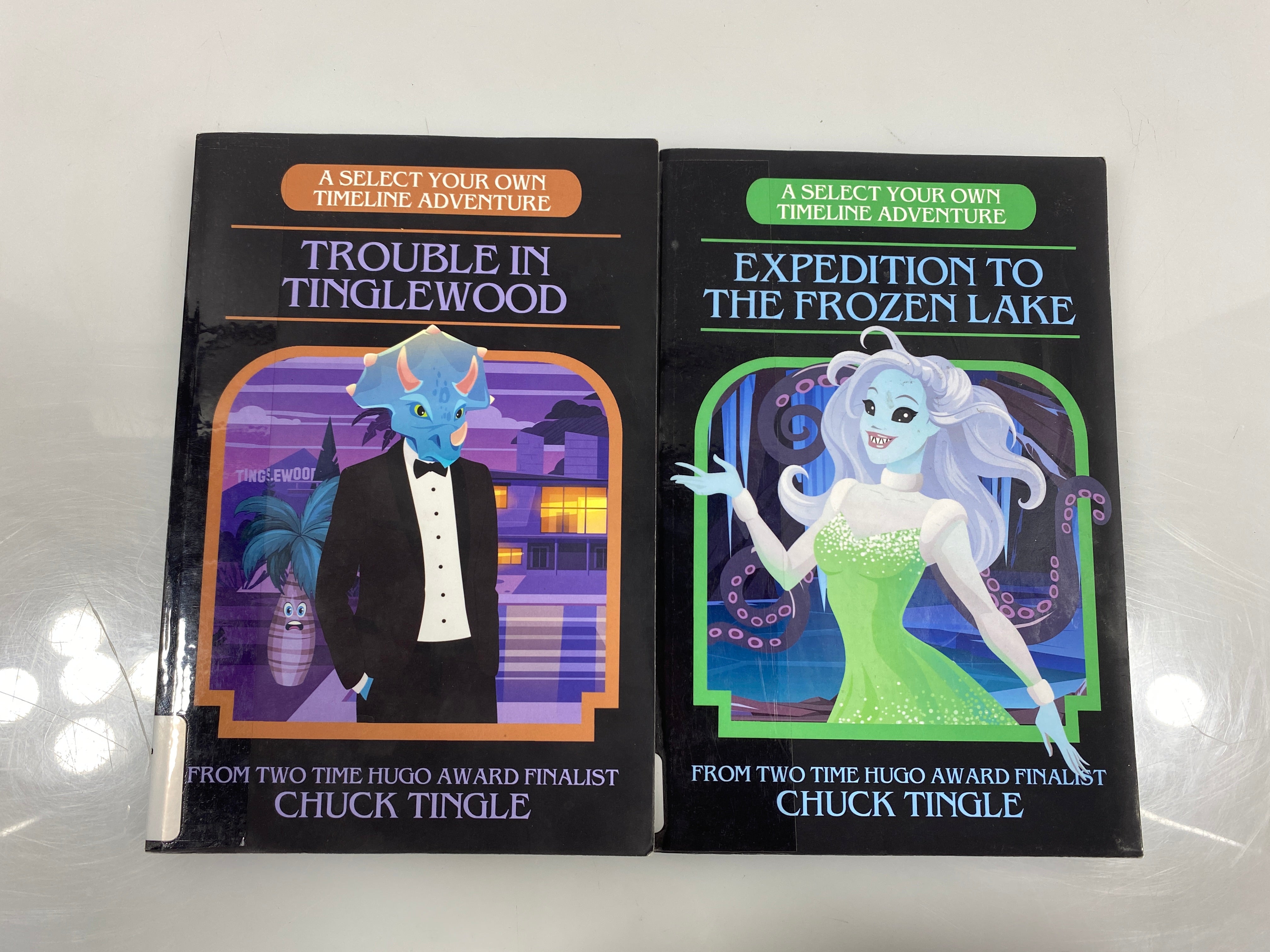 2 Chuck Tingle Select Your Own Adventure Tinglewood & Frozen Lake Ex-Library SC