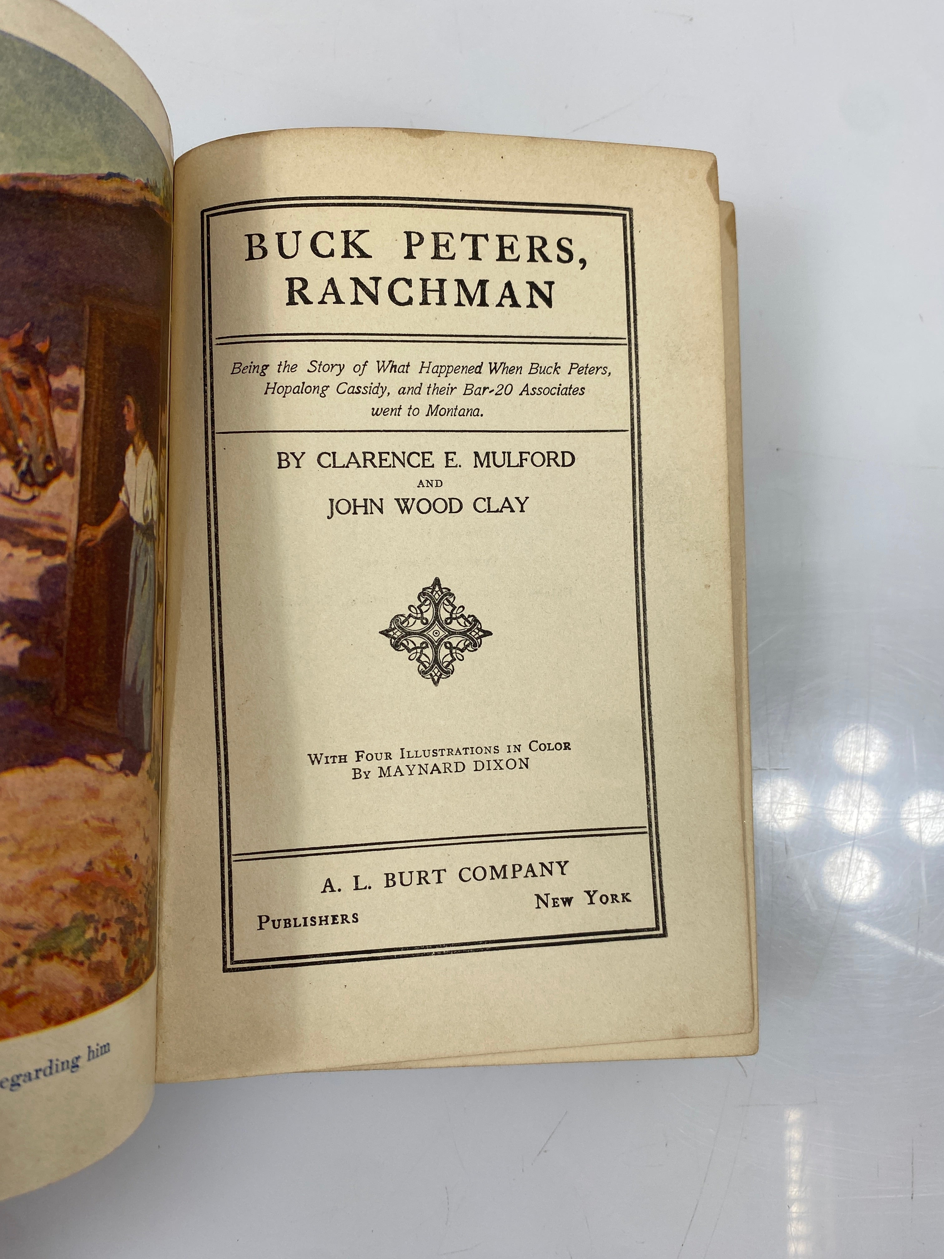 2 Clarence Mulford Hopalong Cassidy: Buck Peters/Rustlers Valley Antique HC