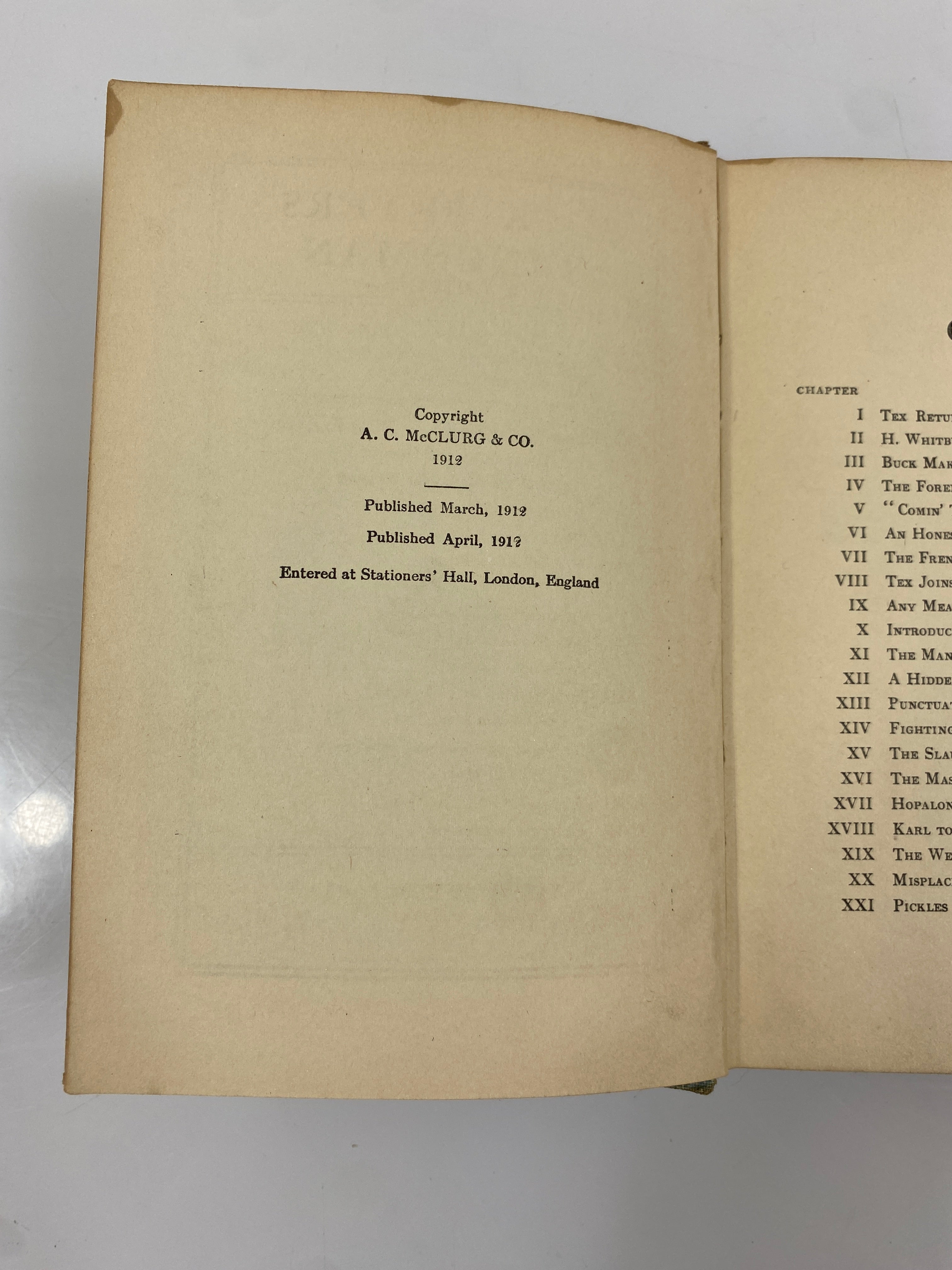 2 Clarence Mulford Hopalong Cassidy: Buck Peters/Rustlers Valley Antique HC
